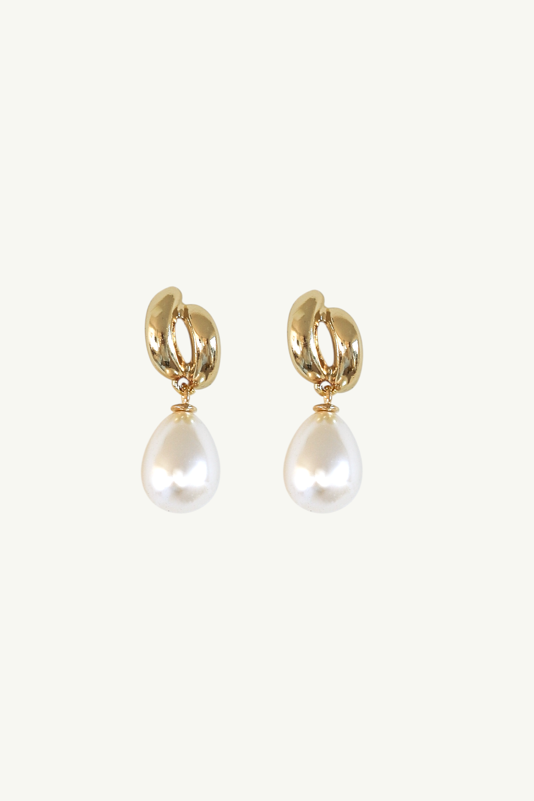 Double Orb Pearl Drop Earrings - Sale