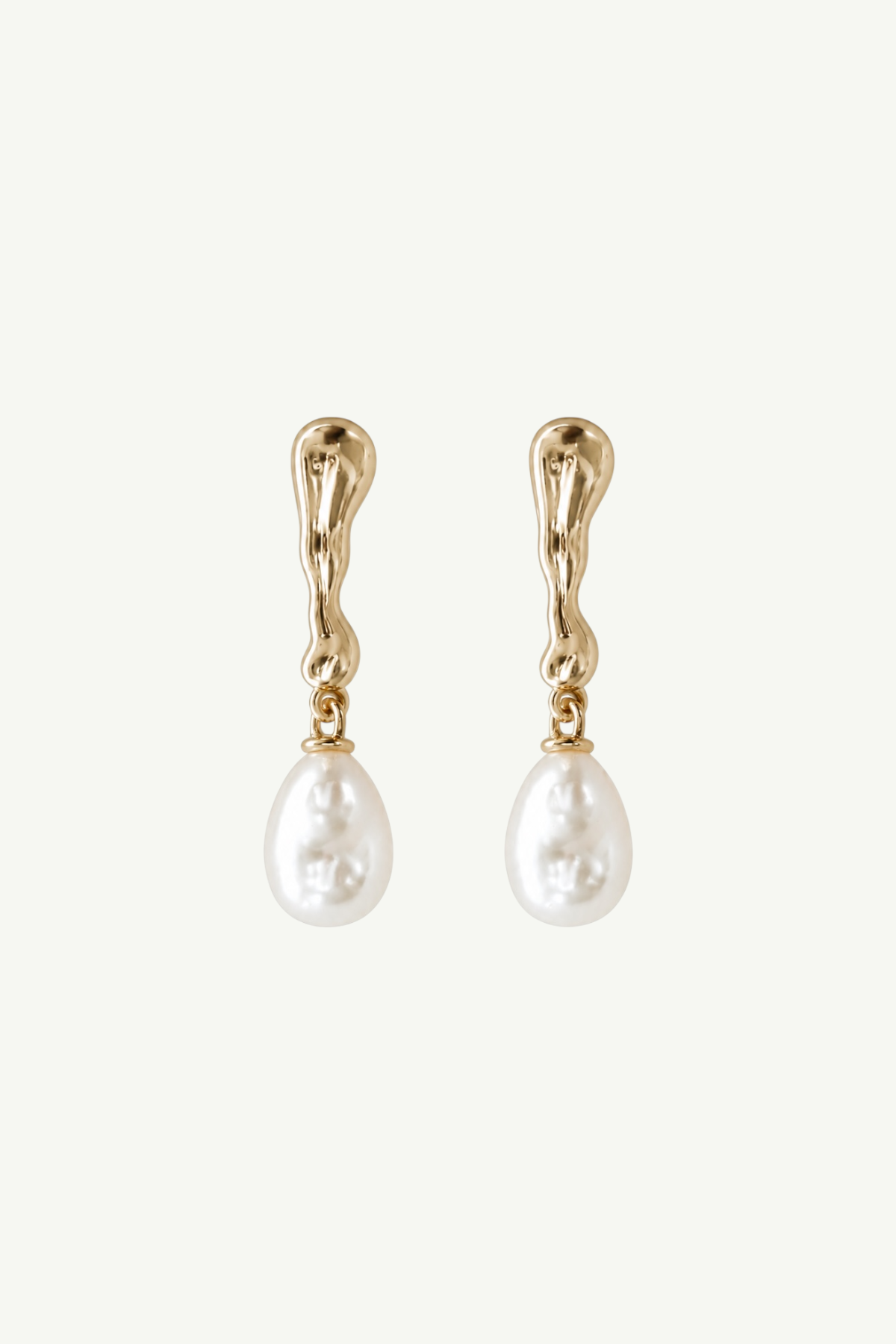 Sculptural Line Pearl Drop - Sale