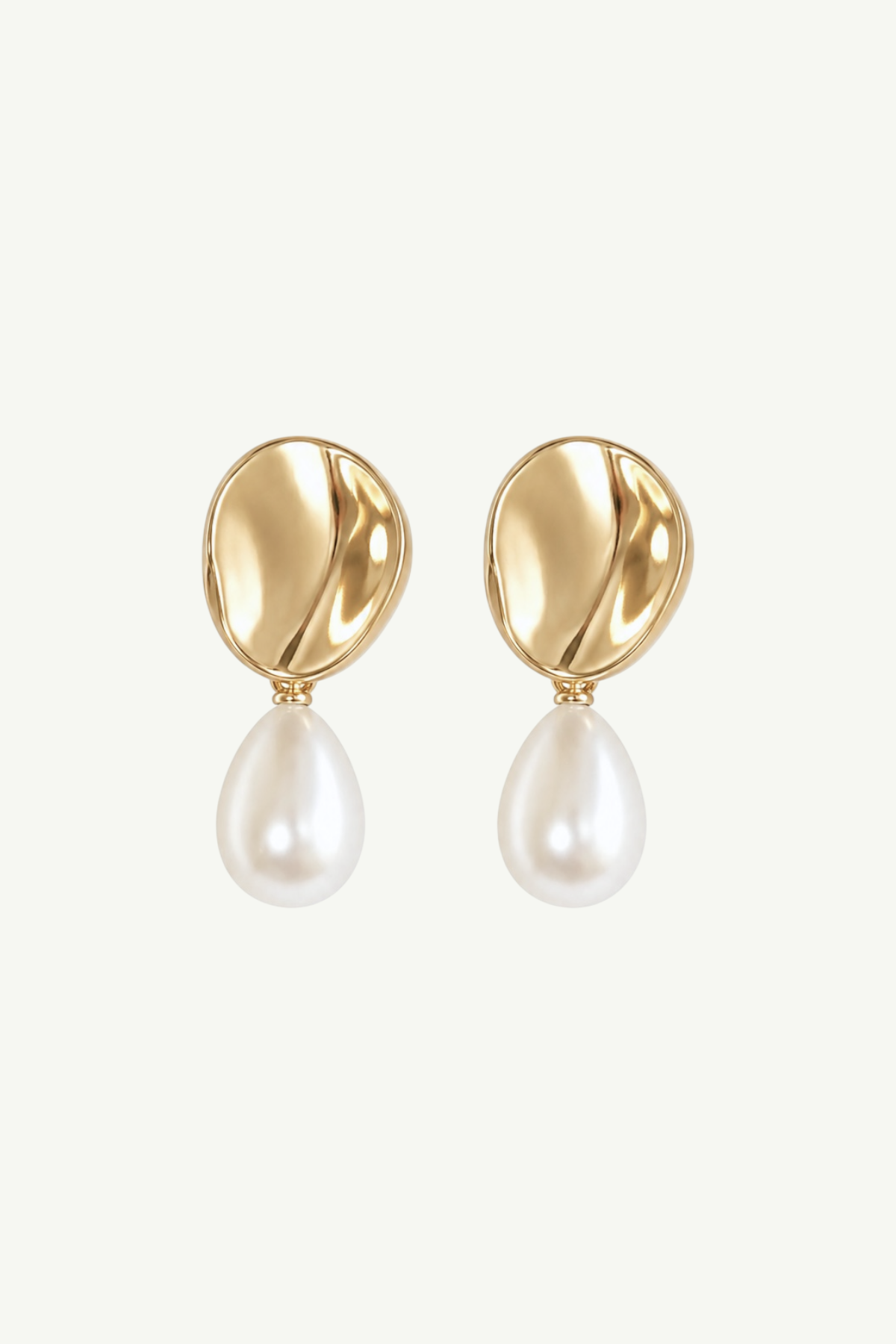 Sculptural Pearl Drop Earrings - Sale