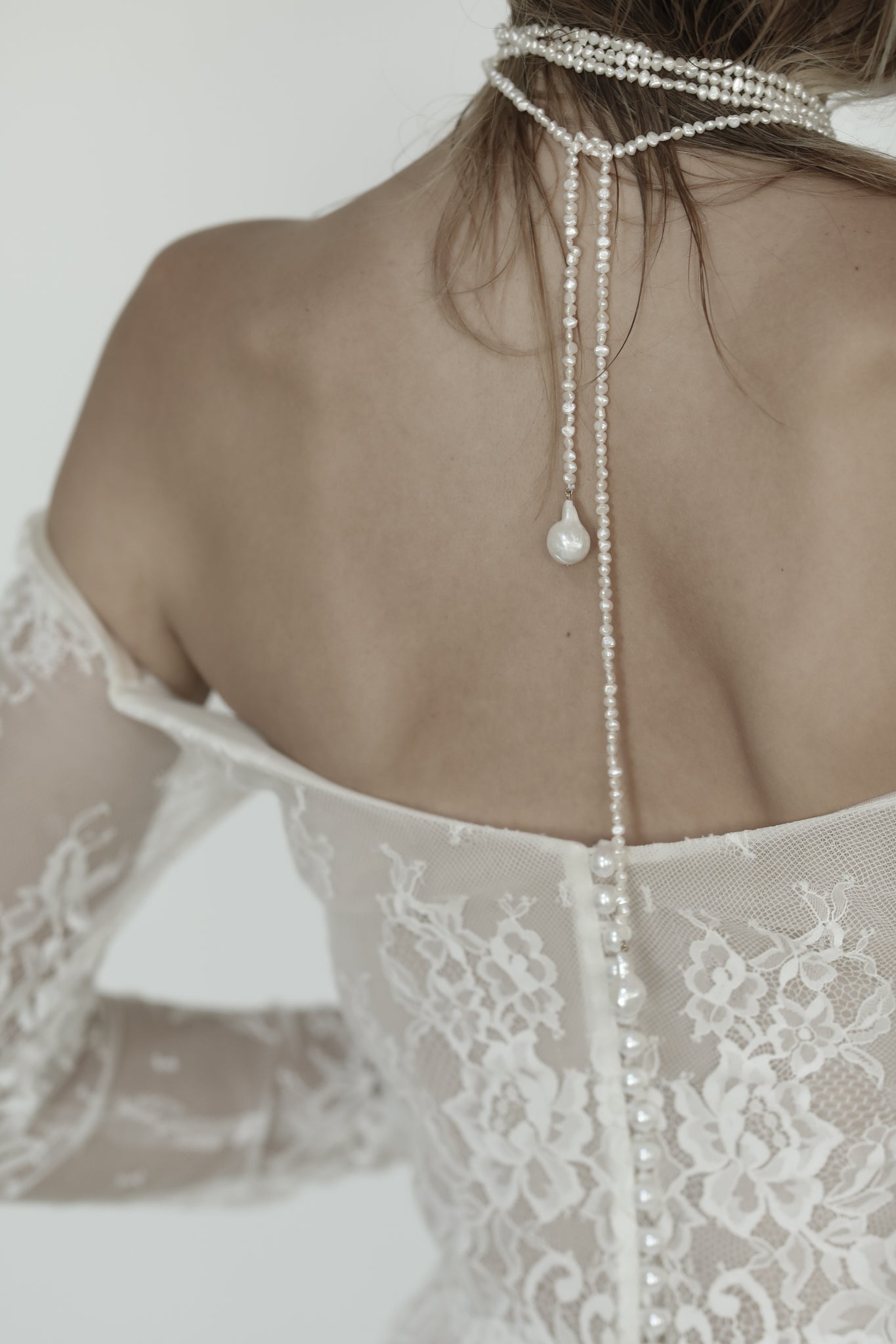 Freshwater Pearl Keshi Wrap Necklace | Bridal Wrap Necklace | A.B. ELLIE Wrap - 40 INCHES Freshwater Pearl Keshi Wrap Necklace | Bridal Wrap Necklace | A.B. ELLIE Wrap - 40 INCHES