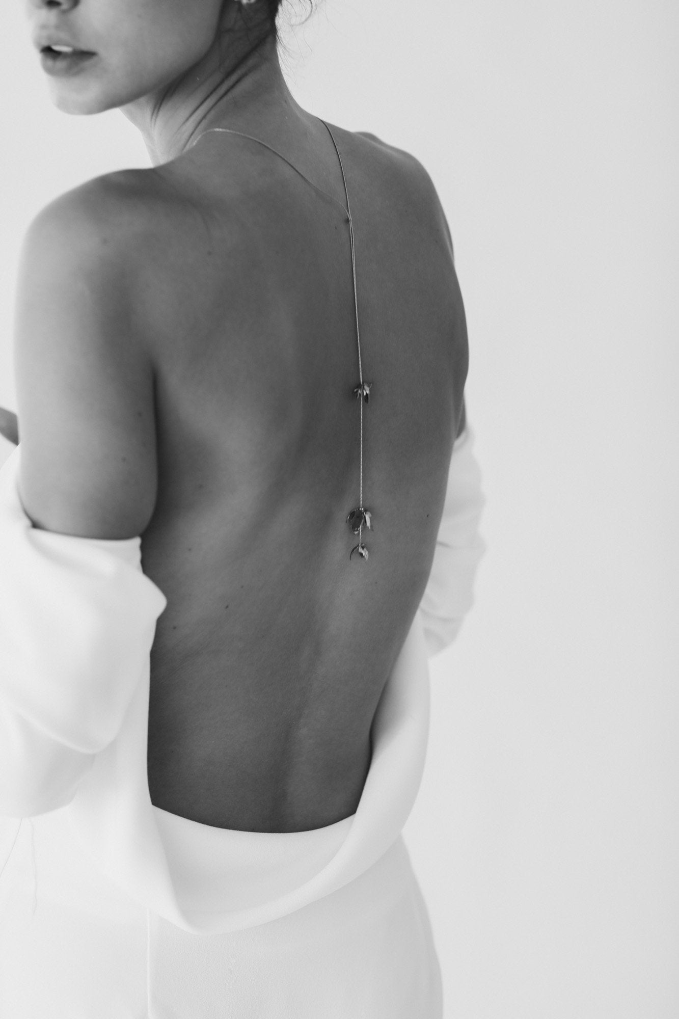 Magnolia Bolo Necklace | Bridal Lariat Necklace