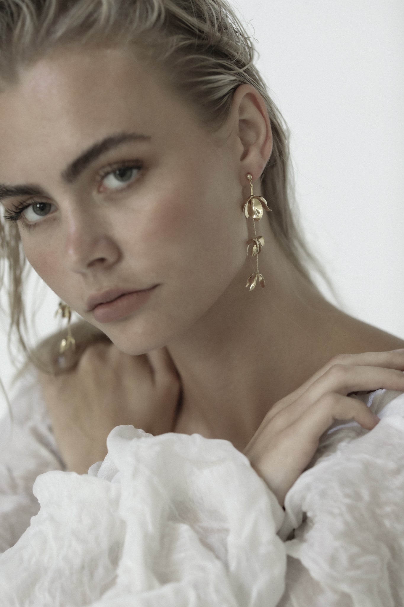 Half - Magnolia Strand Earrings - Sale