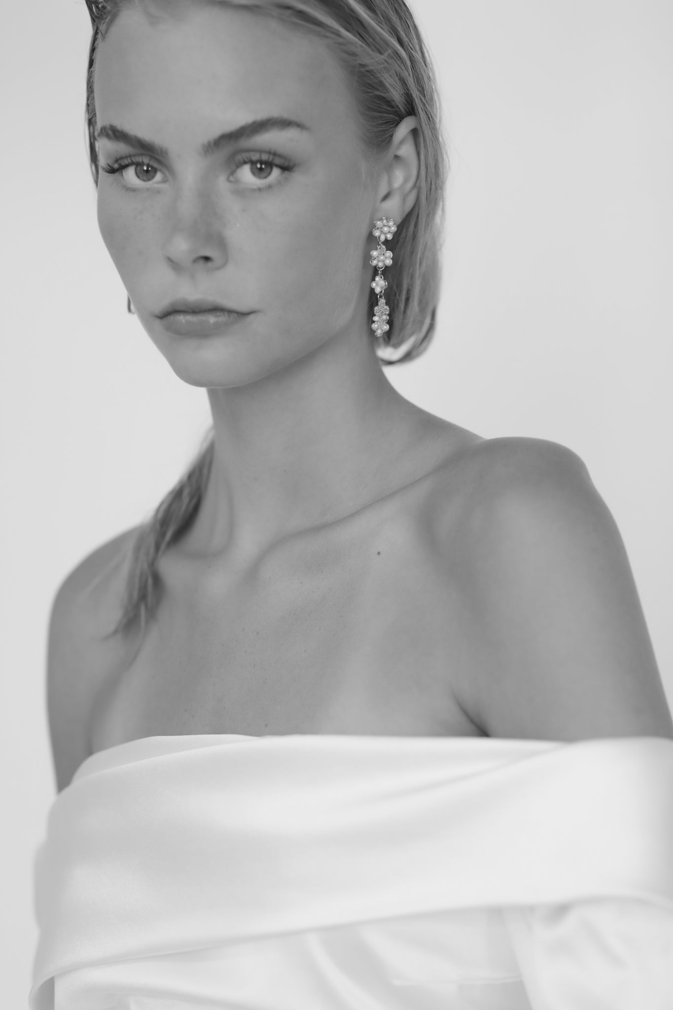 Melrose Metallic Pearl Drop Earrings - Sale