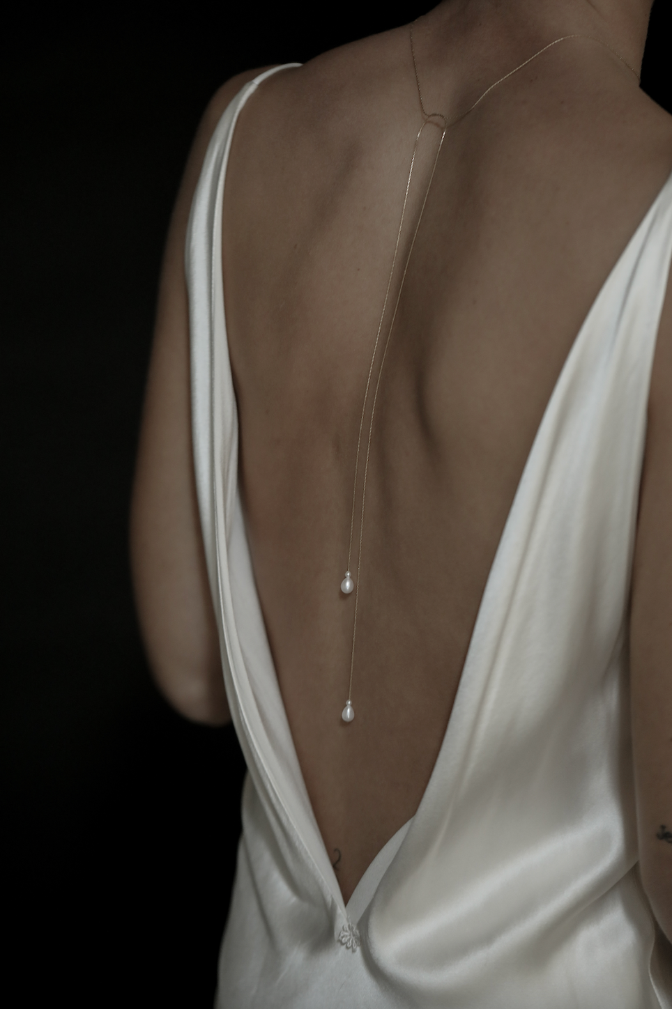 Micro Baroque Pearl Wrap Bolo Necklace