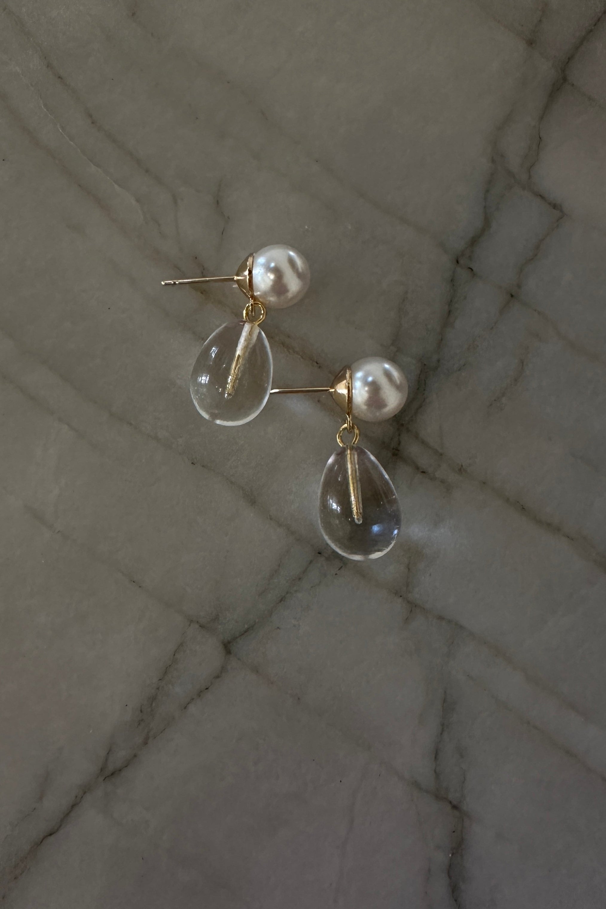 ガラス×パールドロップ