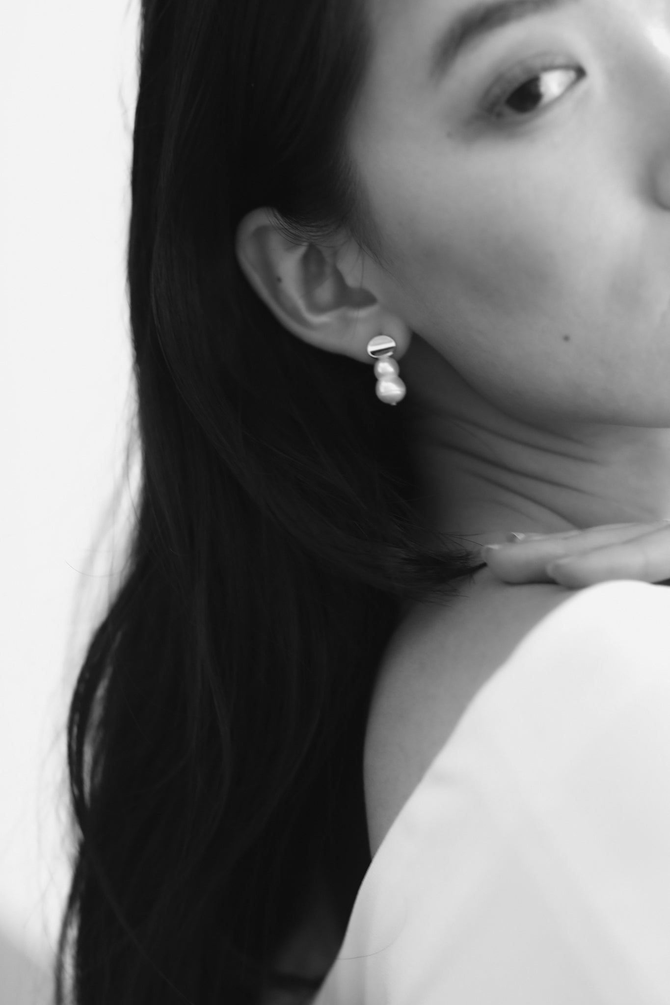 Micro Freshwater Pearl Stacked Drop Earrings - Sale
