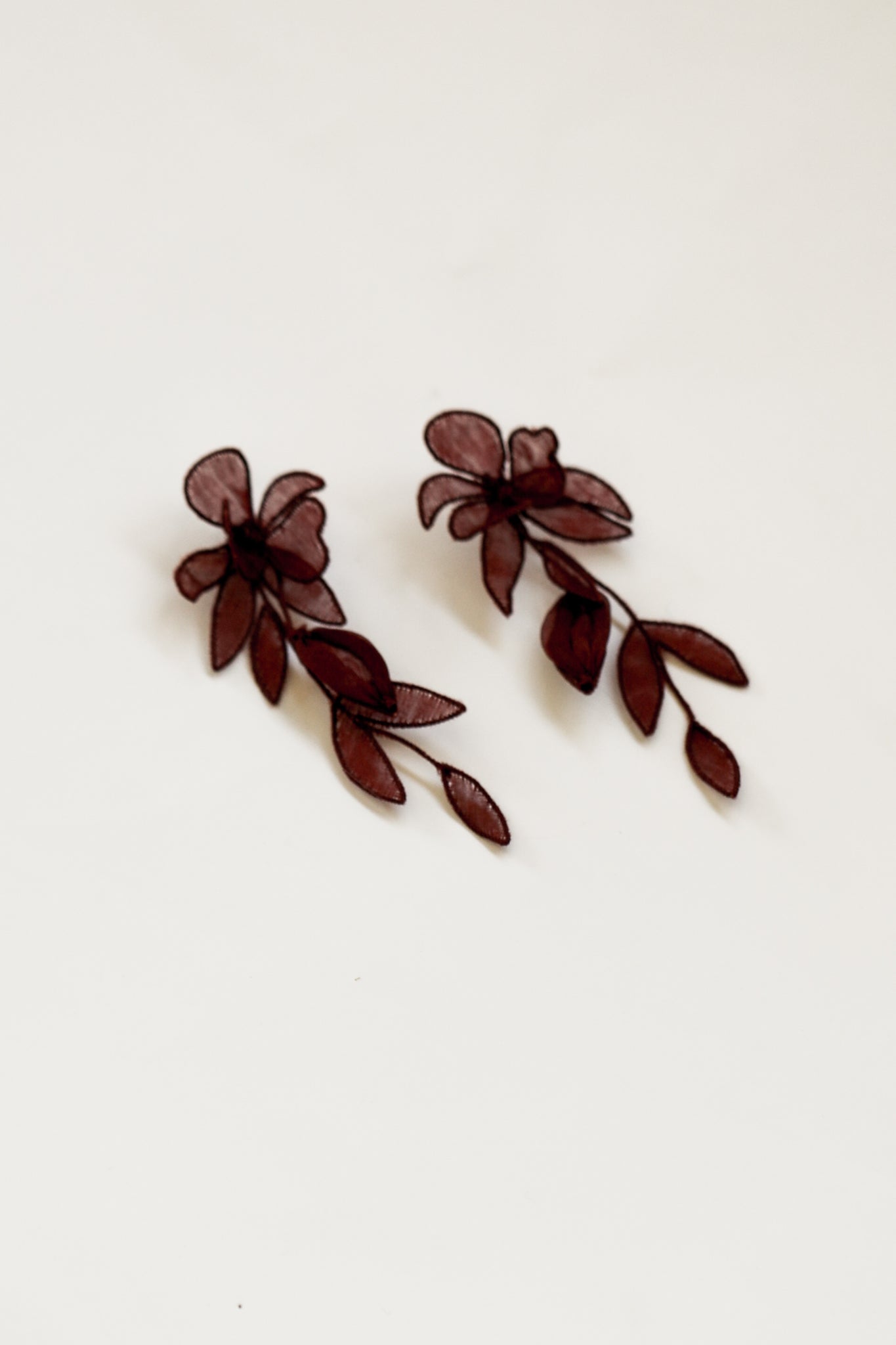 Mini Charlee Tier Earrings - Burgundy