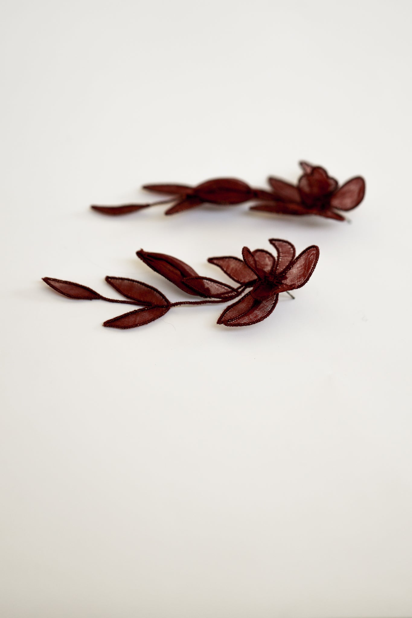 Mini Charlee Tier Earrings - Burgundy