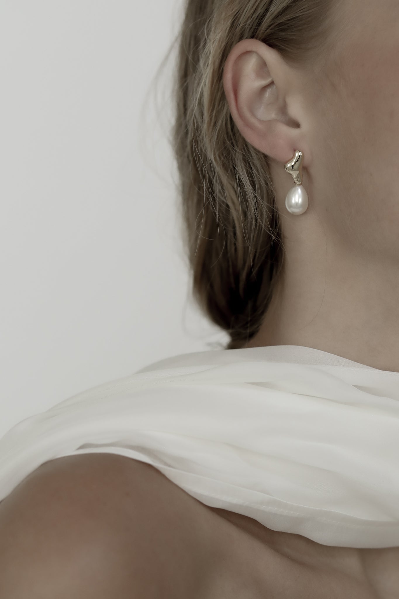 Mini Irregular Pearl Drop Earrings - Sale