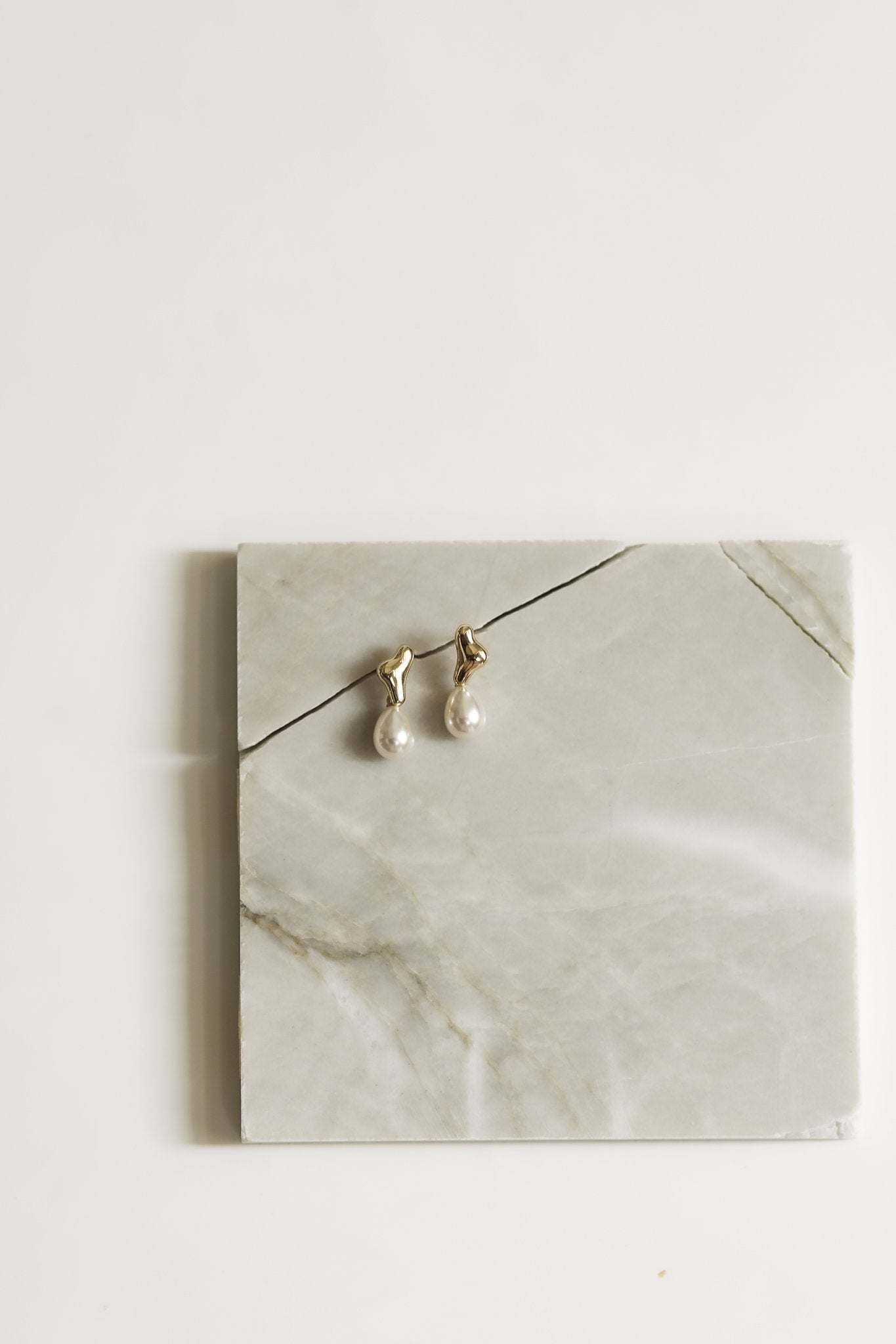 Mini Irregular Pearl Drop Earrings - Sale