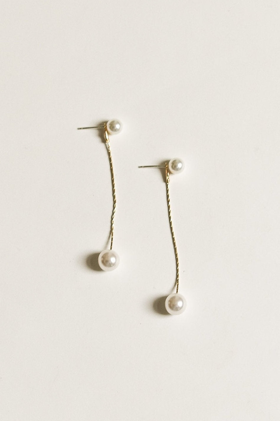 Minimal Pearl Strand Bridal Earrings | Elegant Bridal Strands 