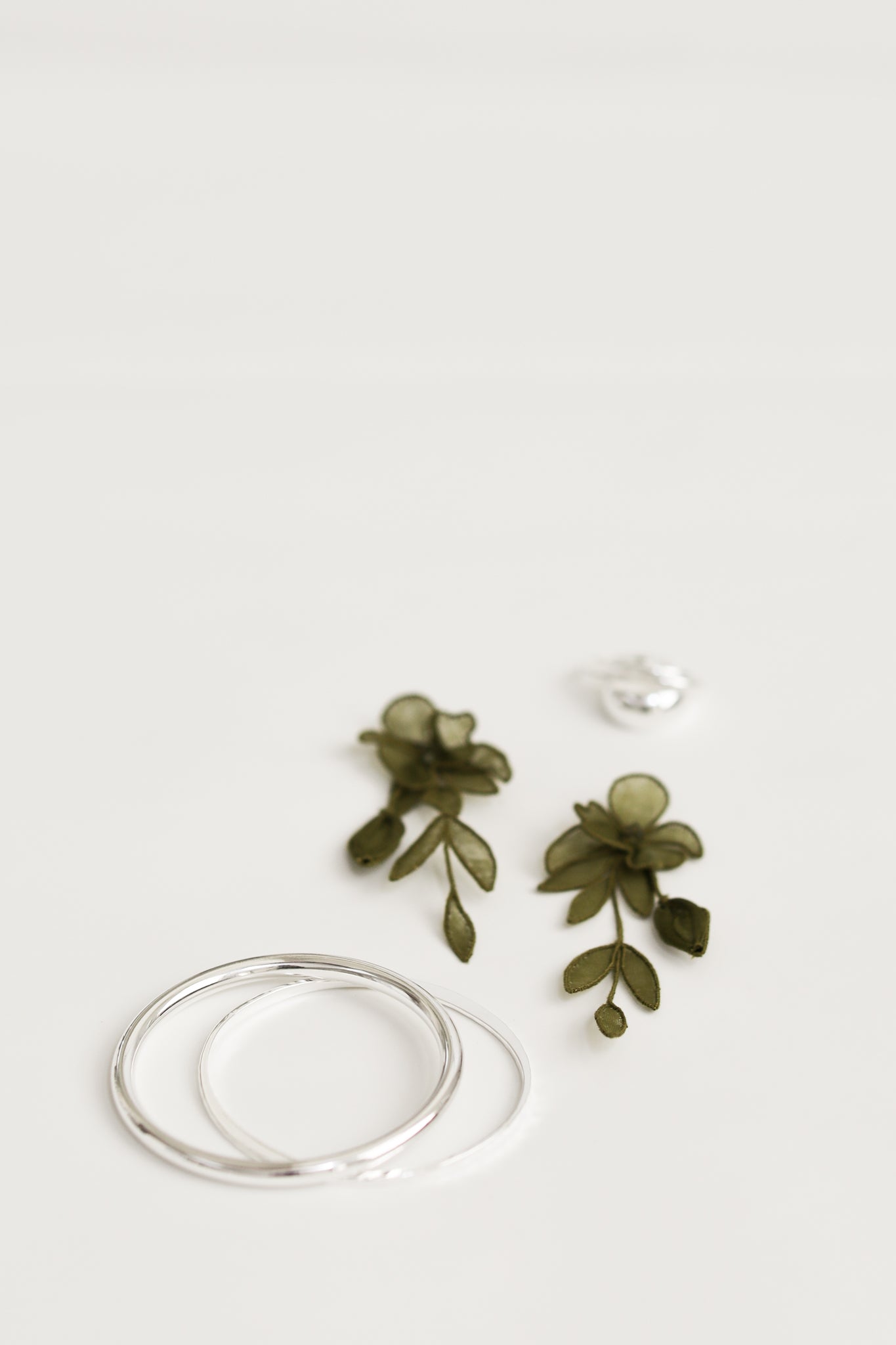 Mini Charlee Tier Earrings - Olive