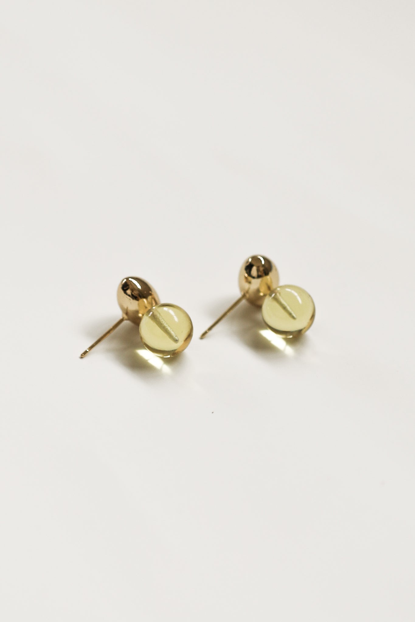 Orb x Glass Sphere Earrings - Butter