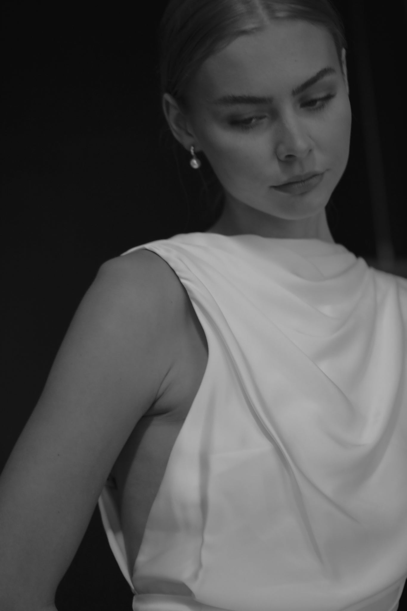 Pearl Pave Huggie Drop Earrings - Sale
