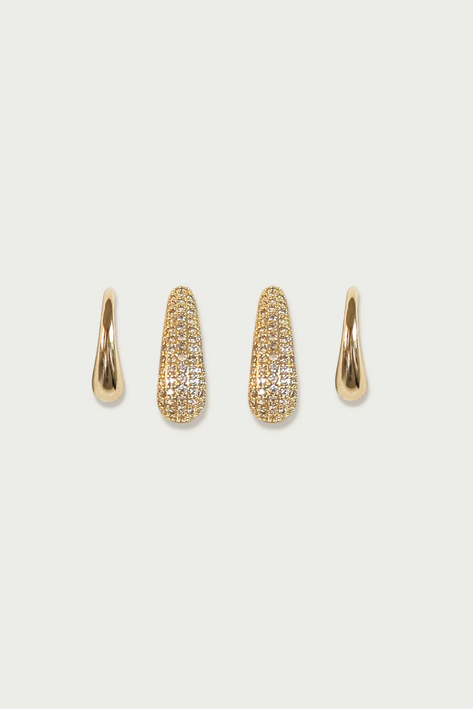 Pave Orb Stacker Set - Gold - Sale