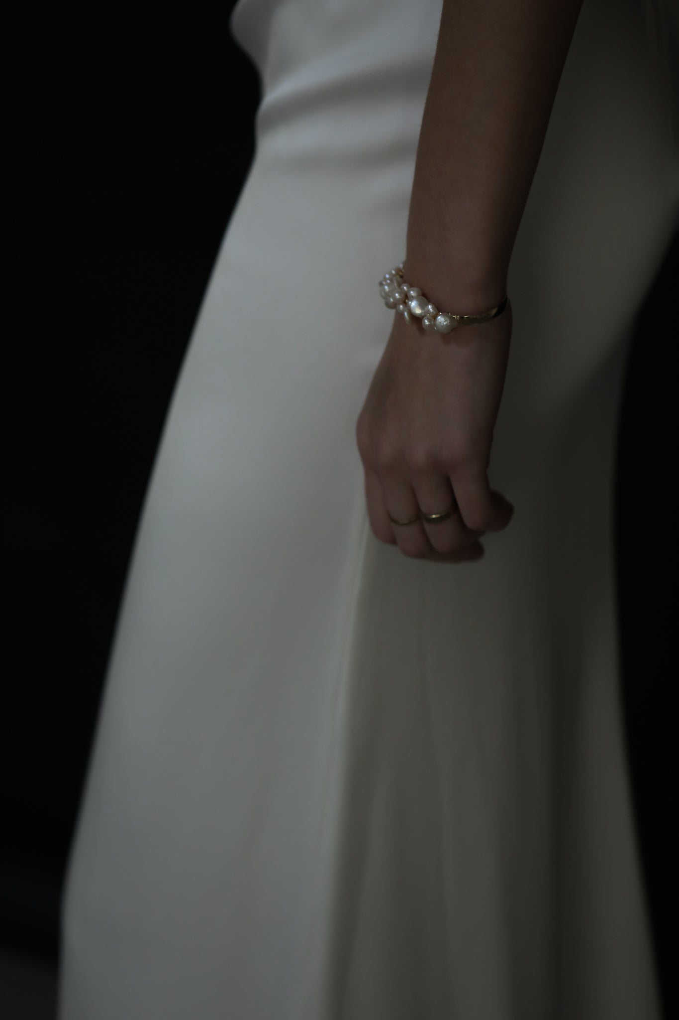 Süßwasserperlen-Cluster-Manschette