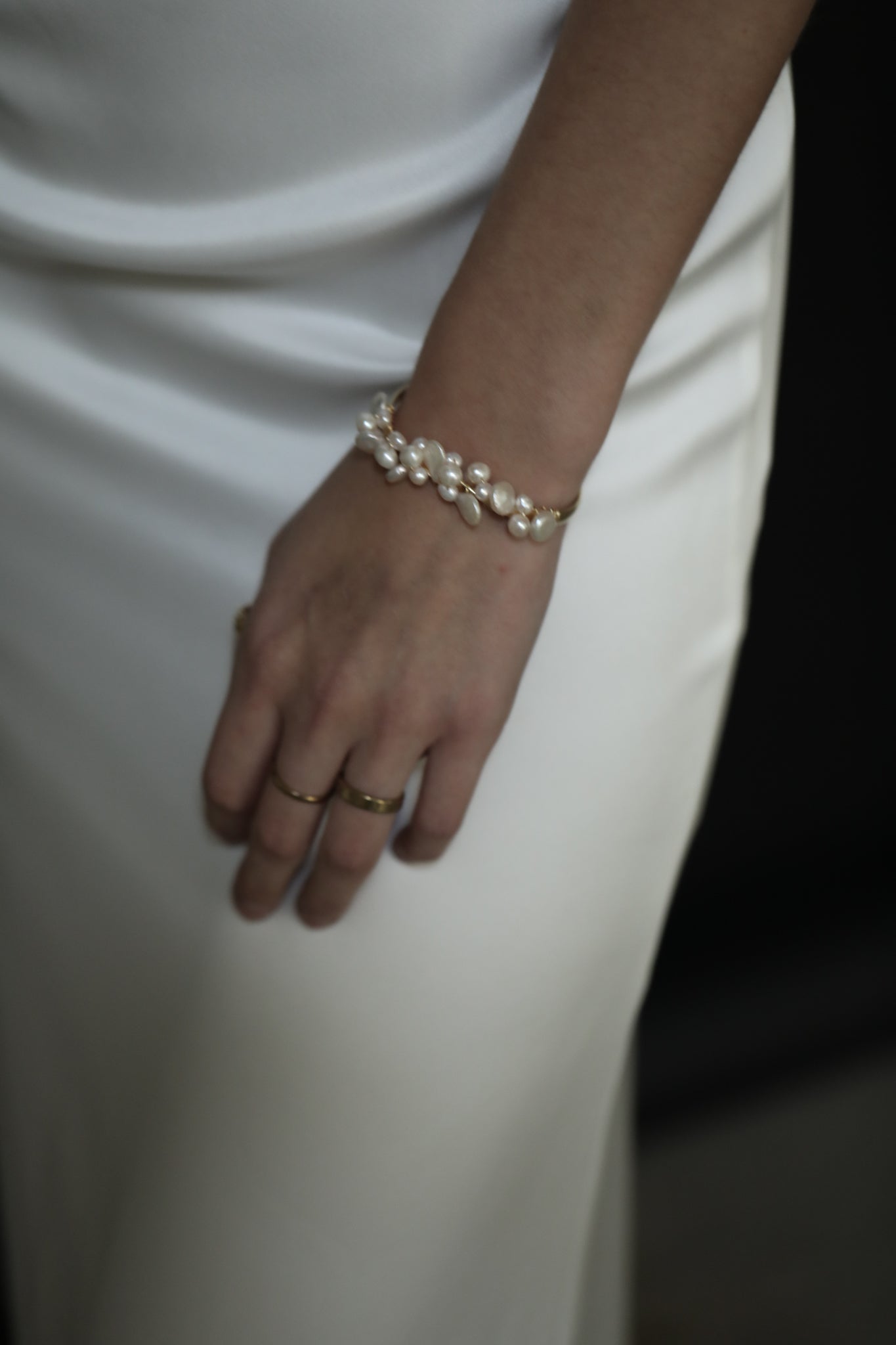 Süßwasserperlen-Cluster-Manschette