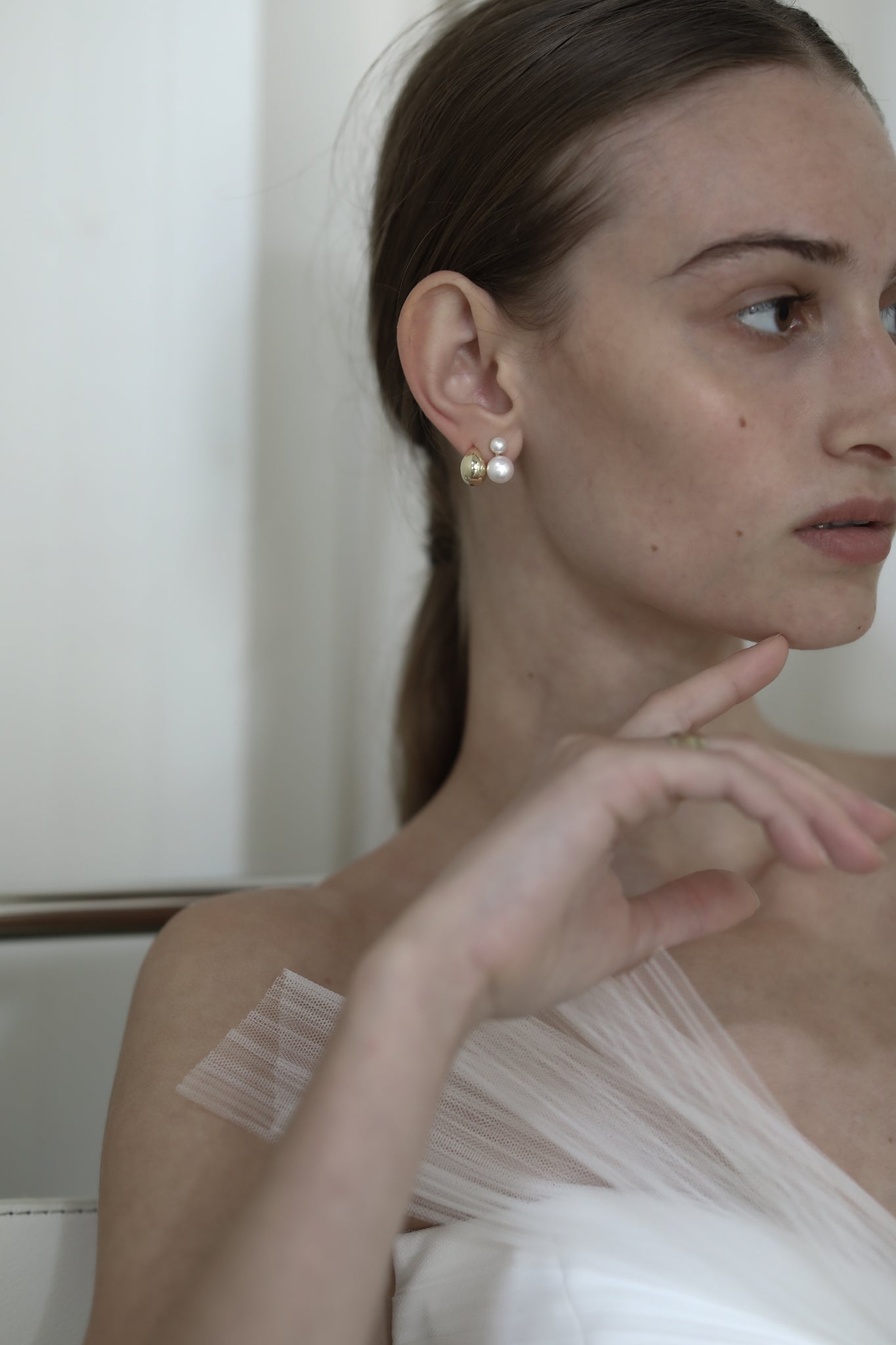 Pearl Stud + Micro Orb Earring Set - Sale