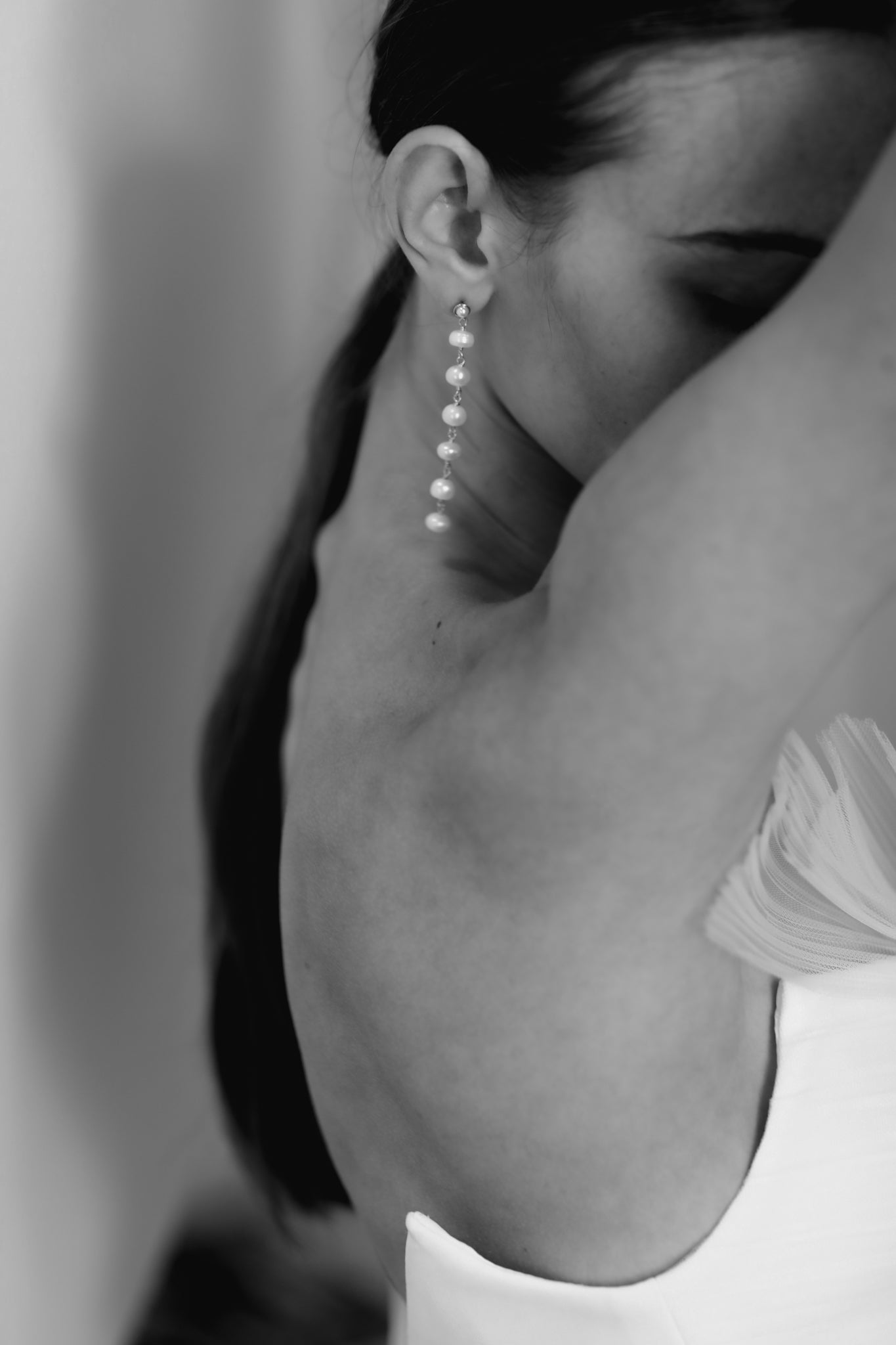 Baroque Chain Stacked Strand Earrings - Sale