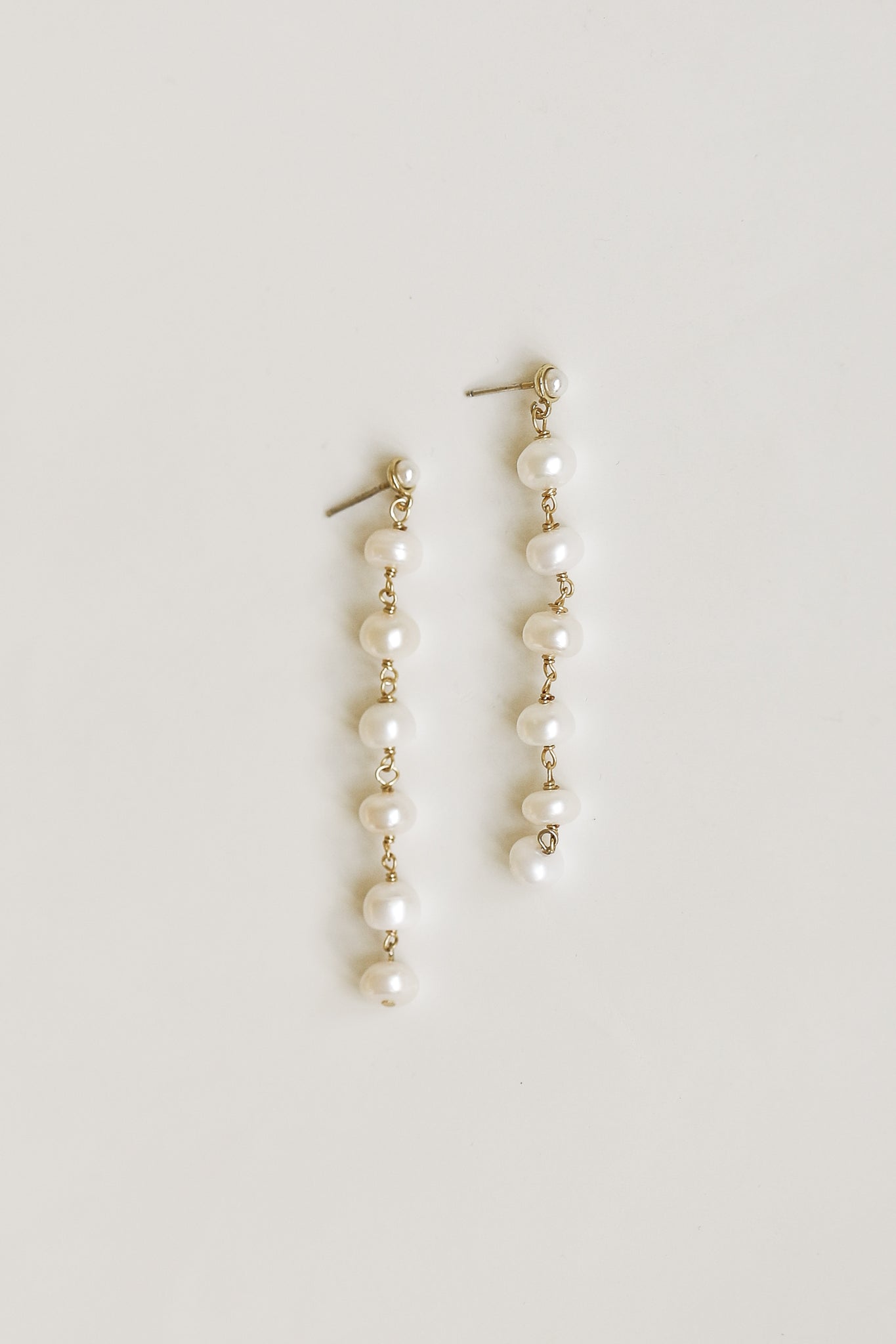 Baroque Chain Stacked Strand Earrings - Sale
