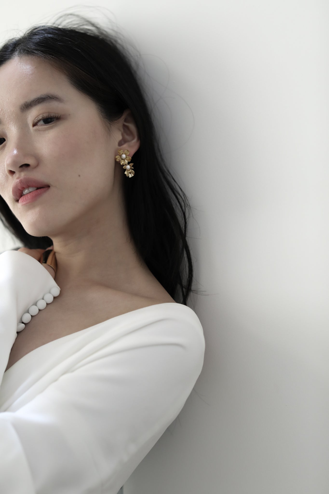 Raquel Flower Drop Earrings - Sale