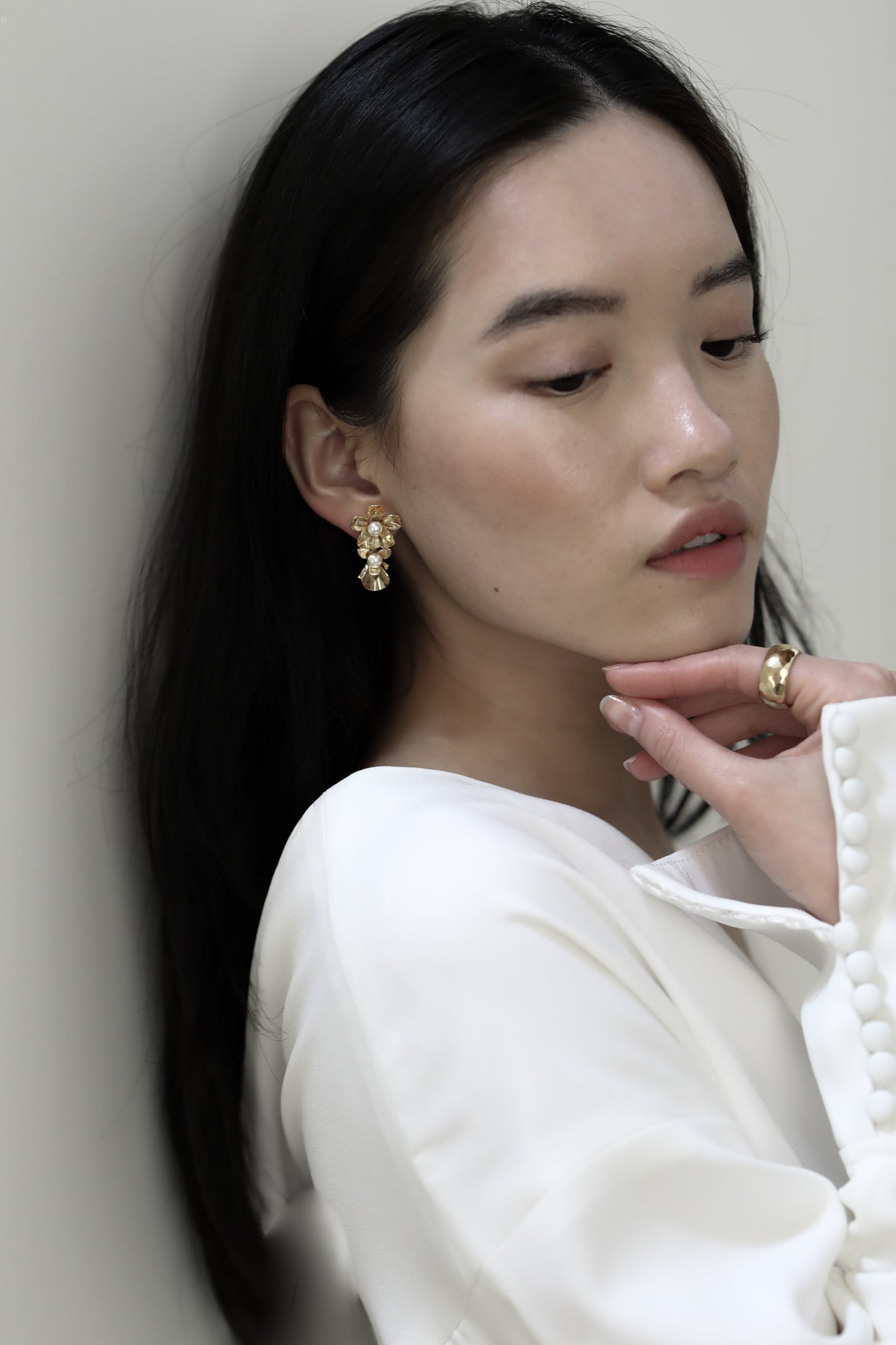 Raquel Flower Drop Earrings - Sale