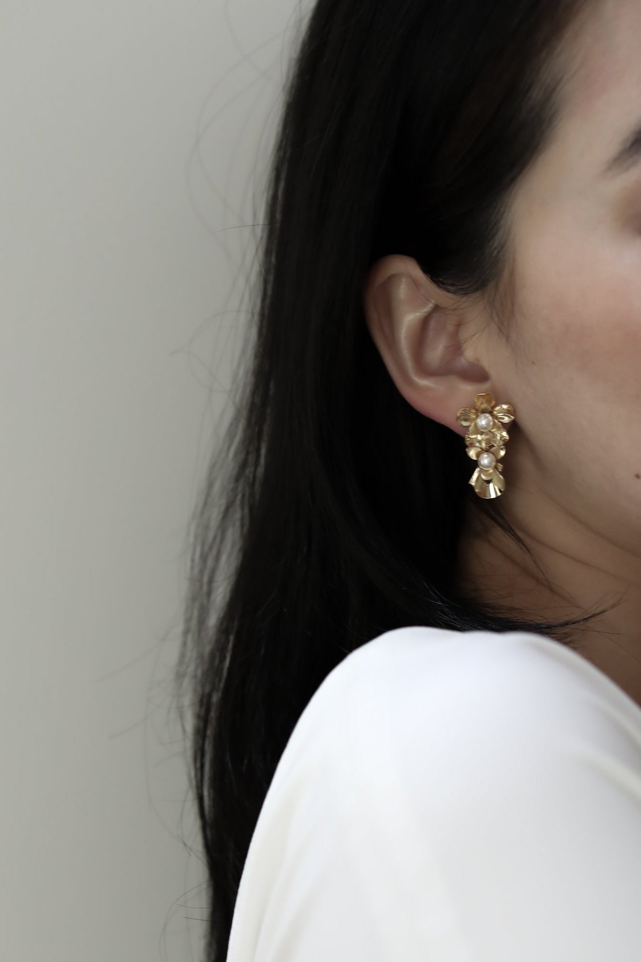 Raquel Flower Drop Earrings - Sale