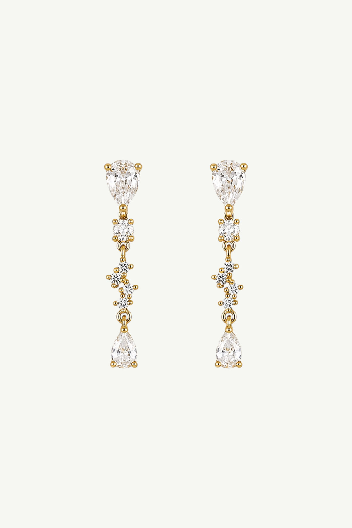 Rhinestone Cluster Drop Earrings - Sale