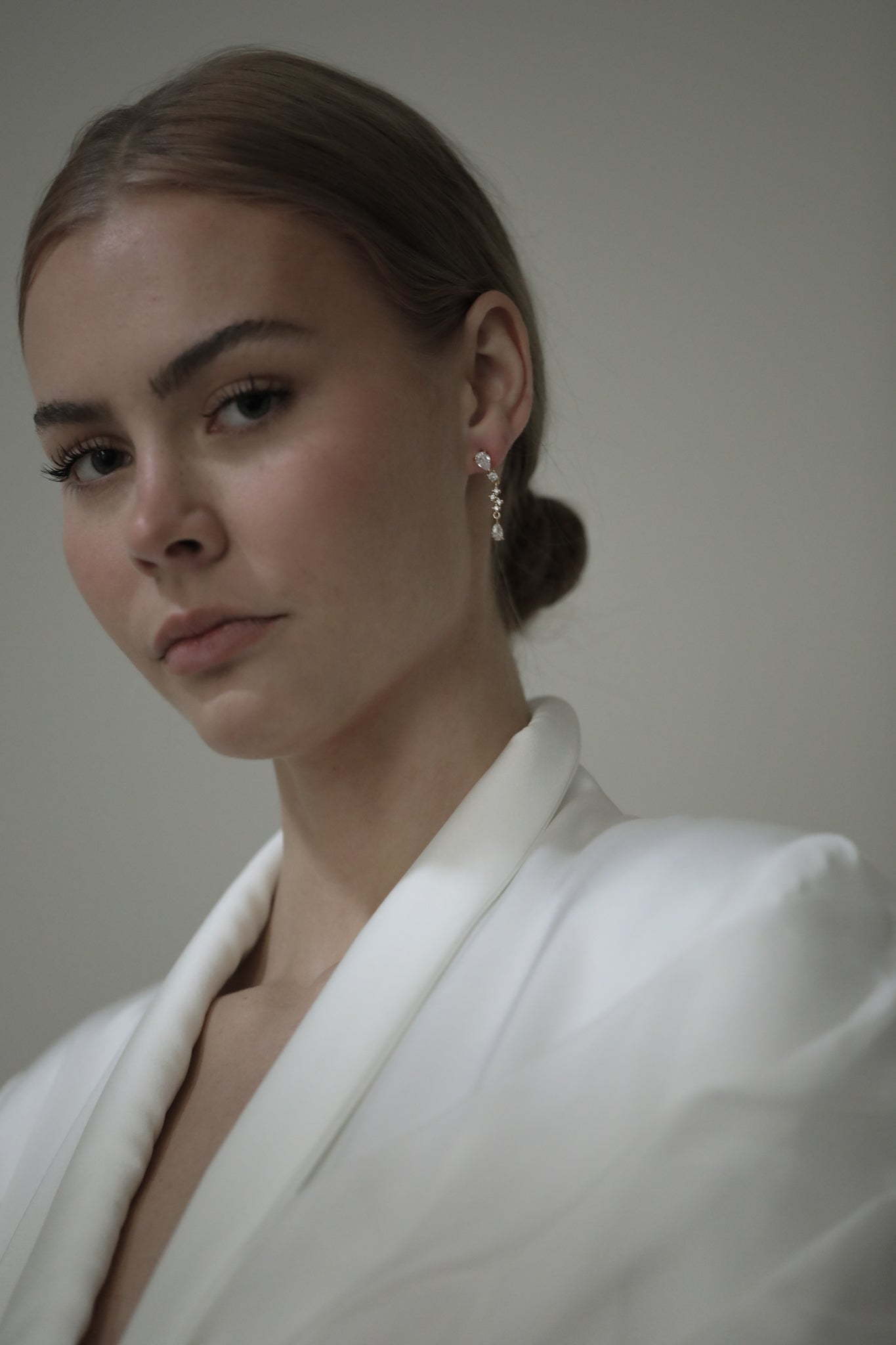 Rhinestone Cluster Drop Earrings - Sale