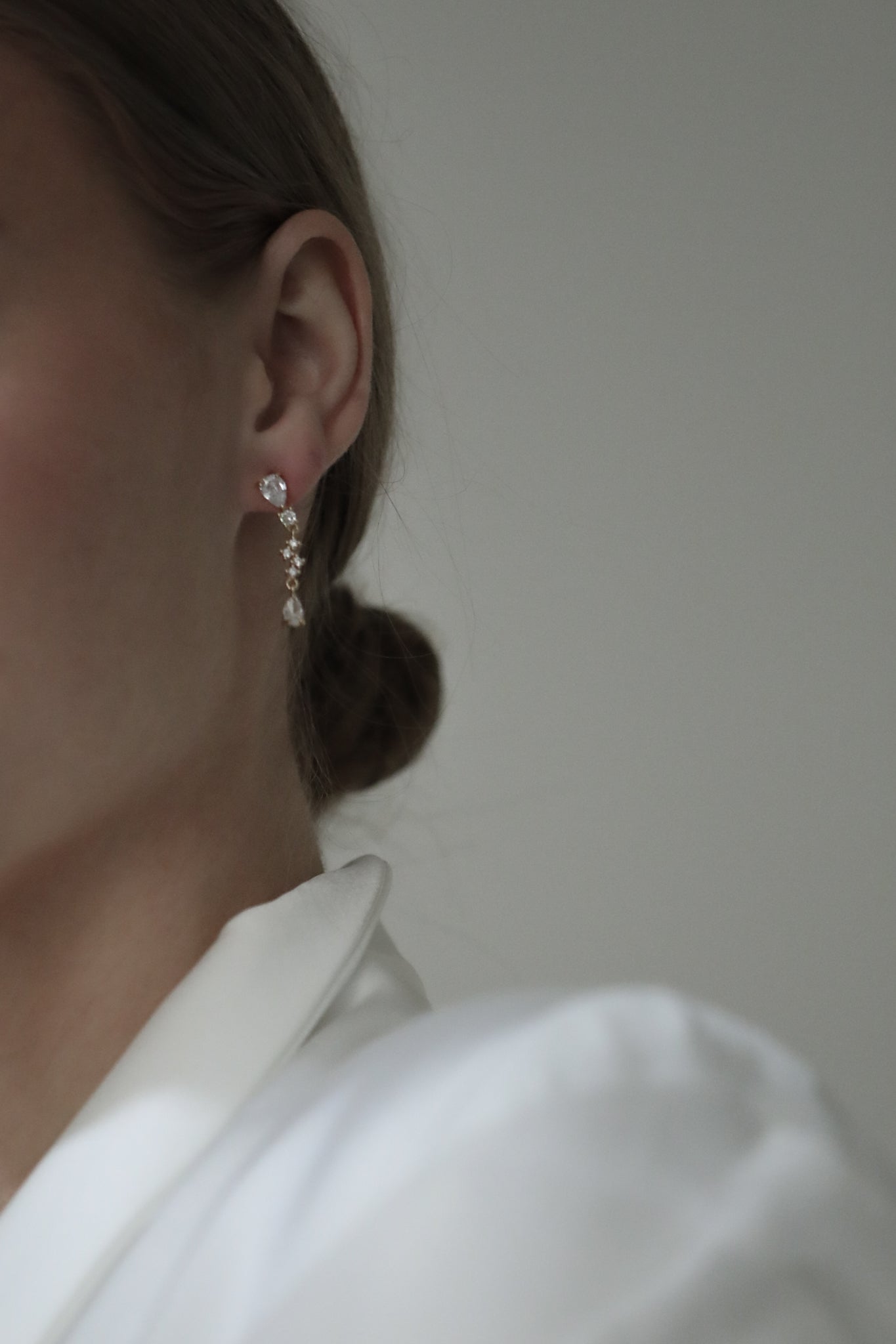 Rhinestone Cluster Drop Earrings - Sale