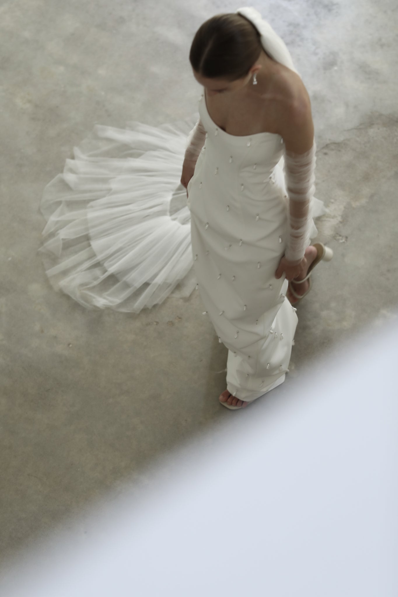 Round Tulle Tier Edge Veil - Sale