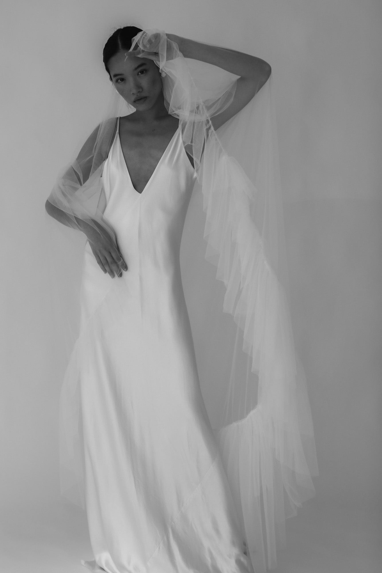 Round Tulle Tier Edge Veil - Sale