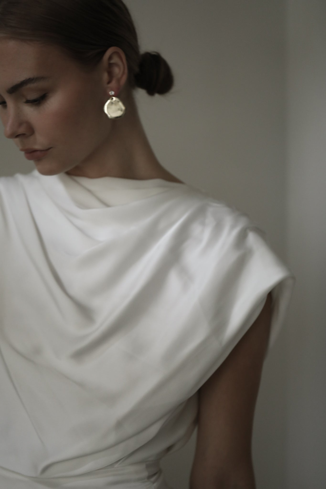 Sculptural Glimmer Drop Earrings - Sale