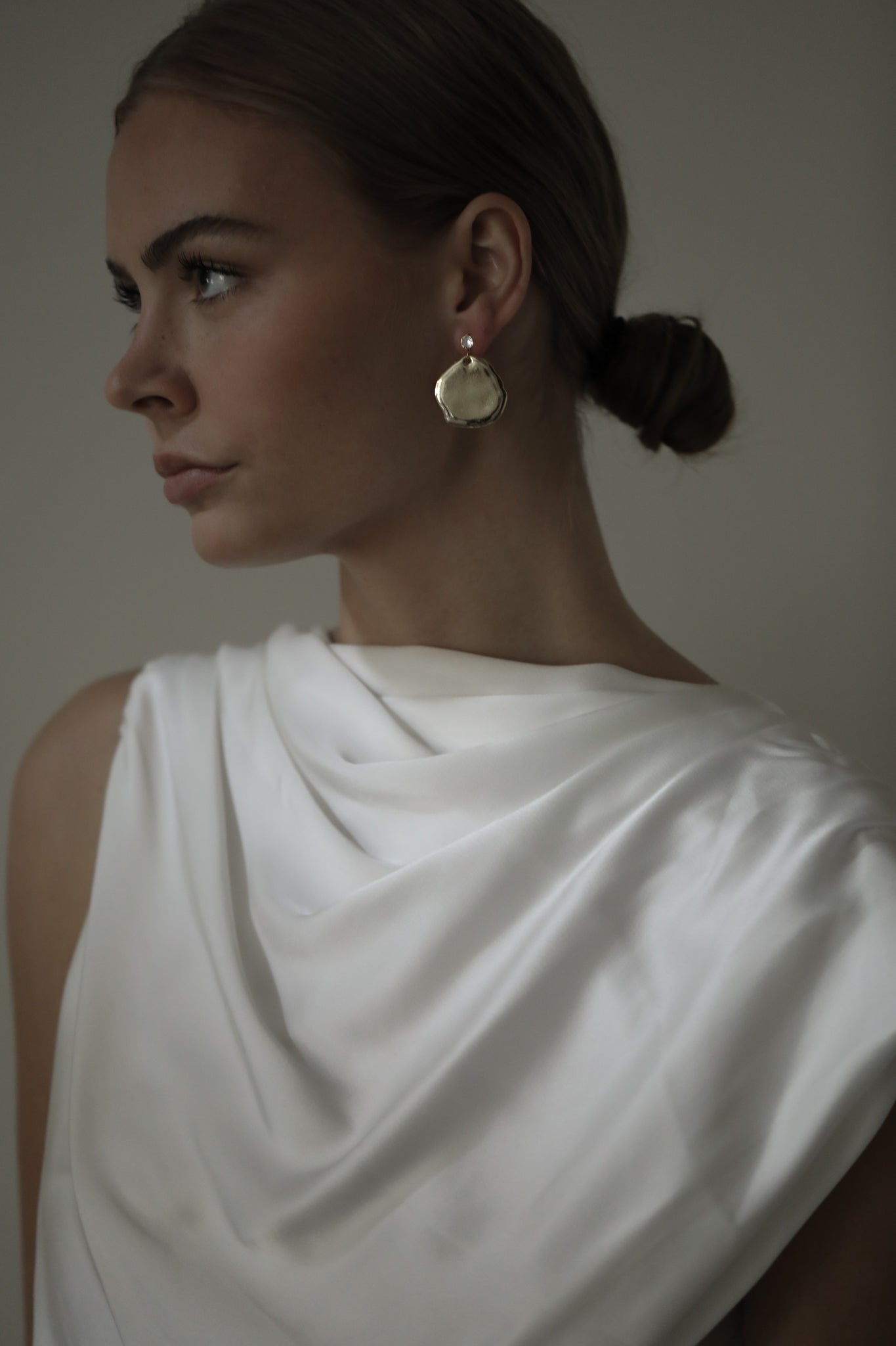 Sculptural Glimmer Drop Earrings - Sale