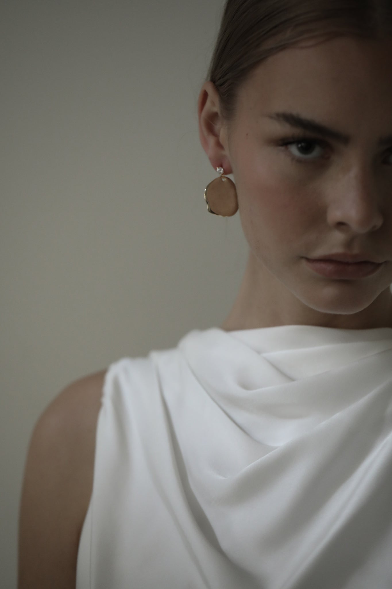 Sculptural Glimmer Drop Earrings - Sale