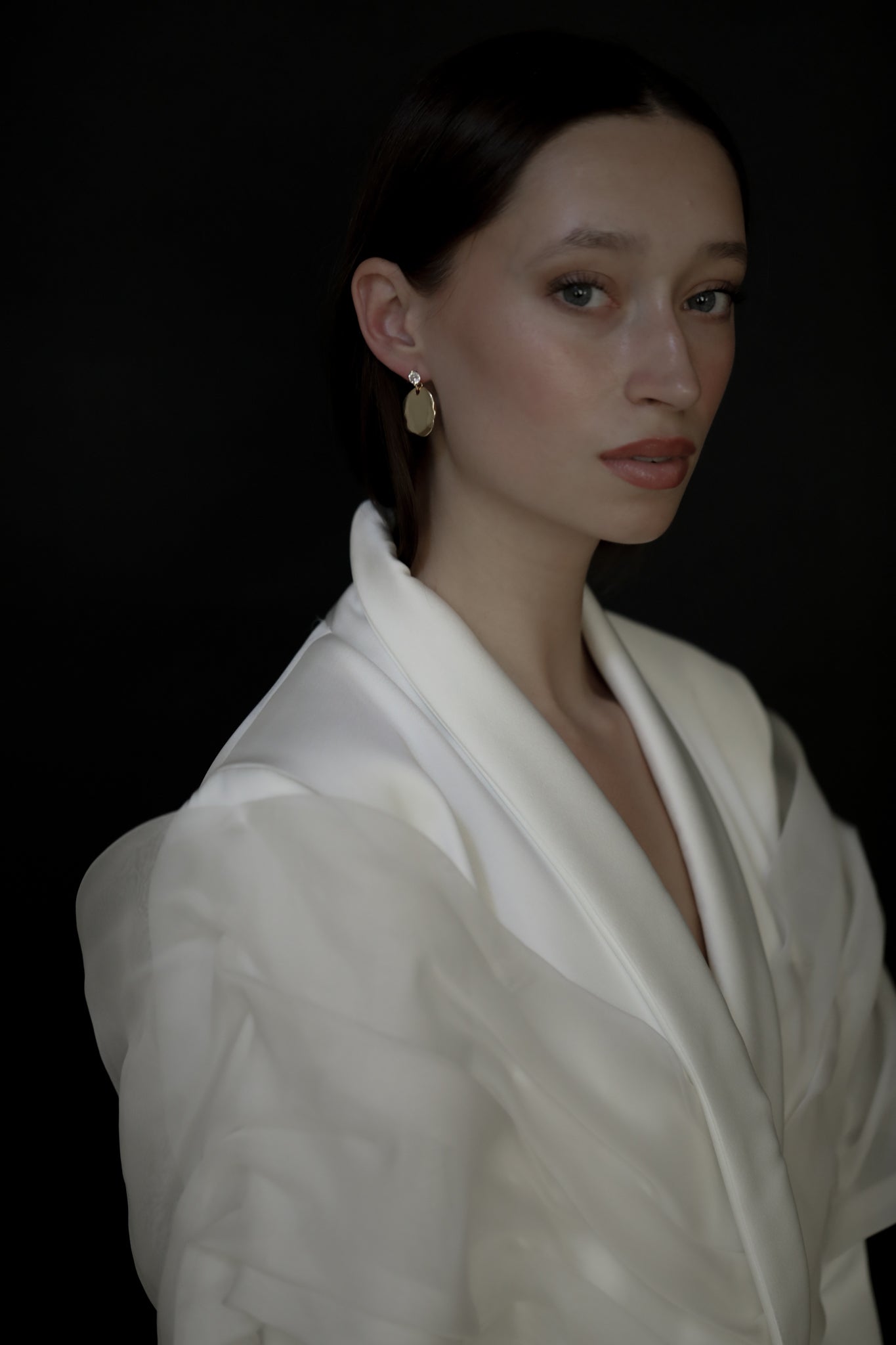Sculptural Glimmer Drop Earrings - Sale