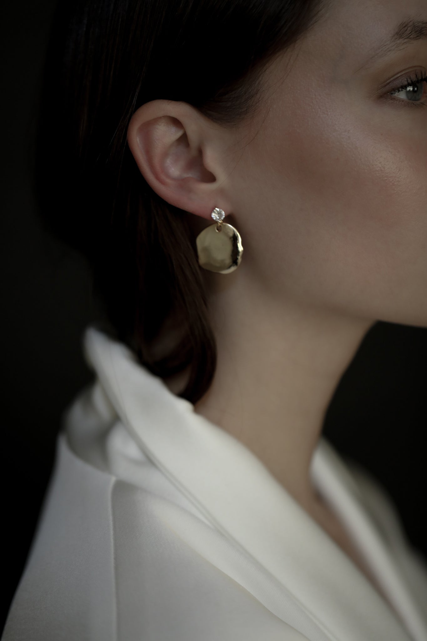 Sculptural Glimmer Drop Earrings - Sale