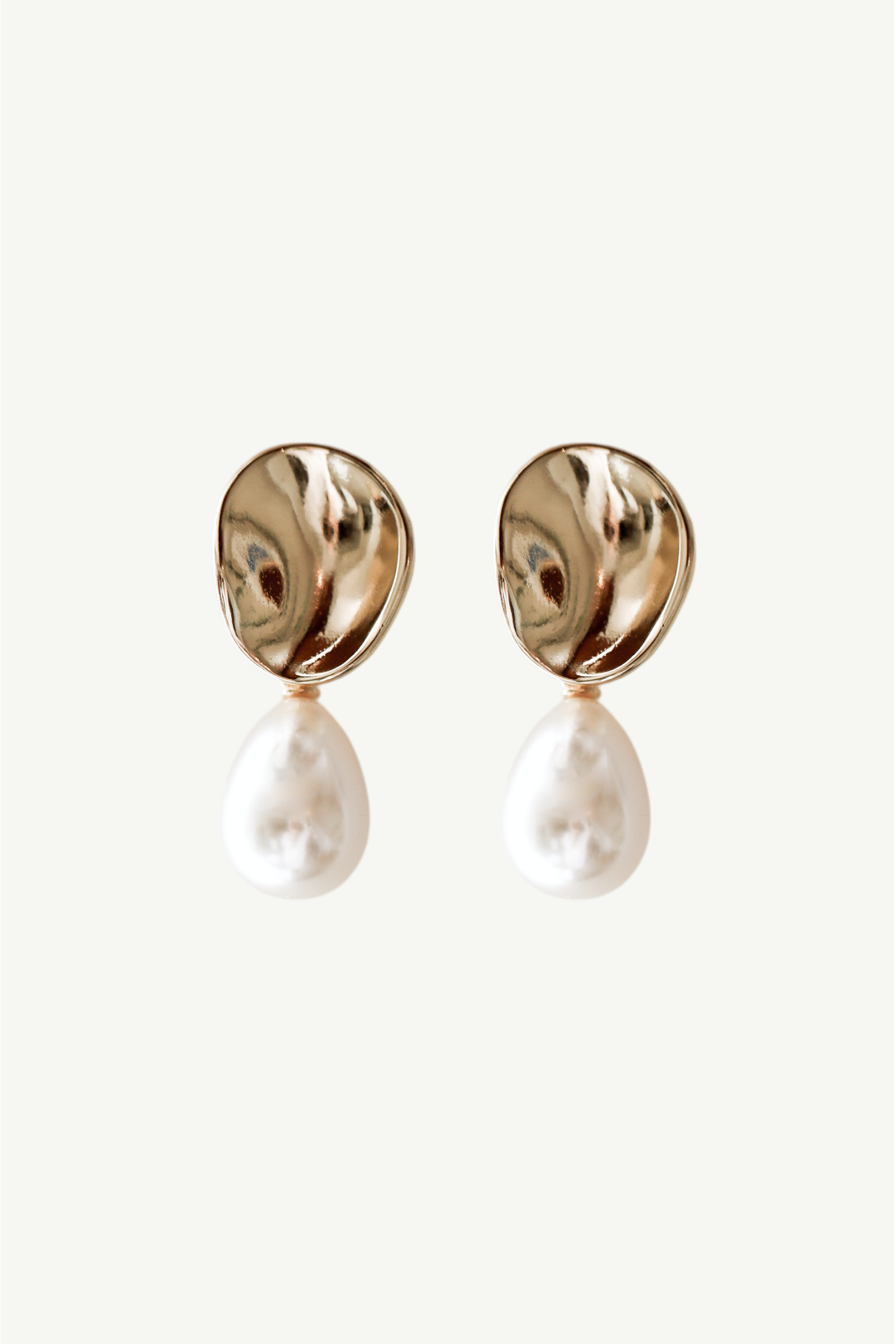 Sculptural Pearl Drop Earrings - Sale