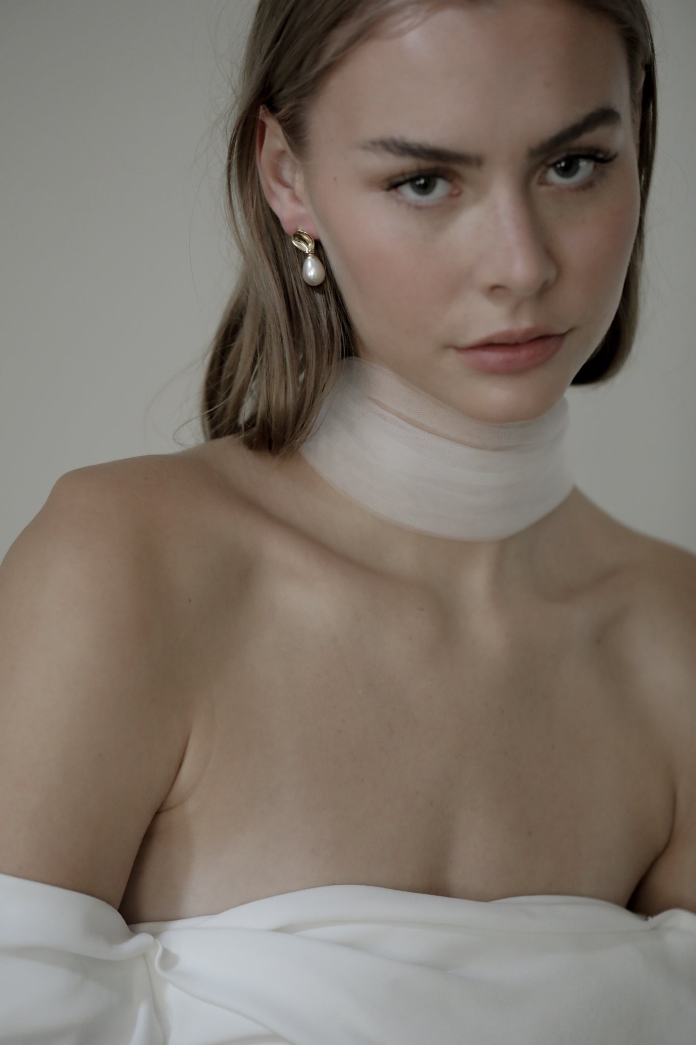 Sculptural Mini Pearl Drop Earrings - Sale