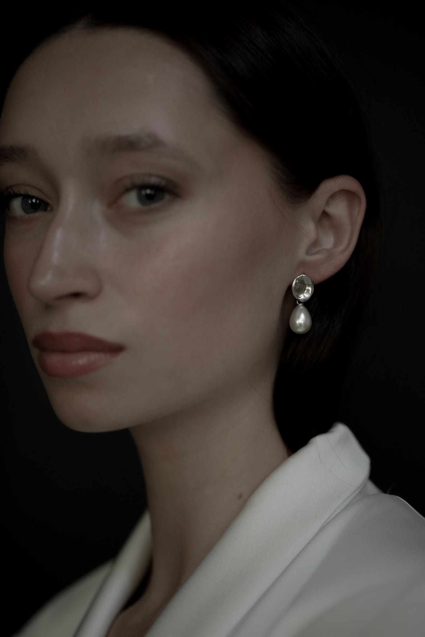 Sculptural Mini Pearl Drop Earrings - Sale