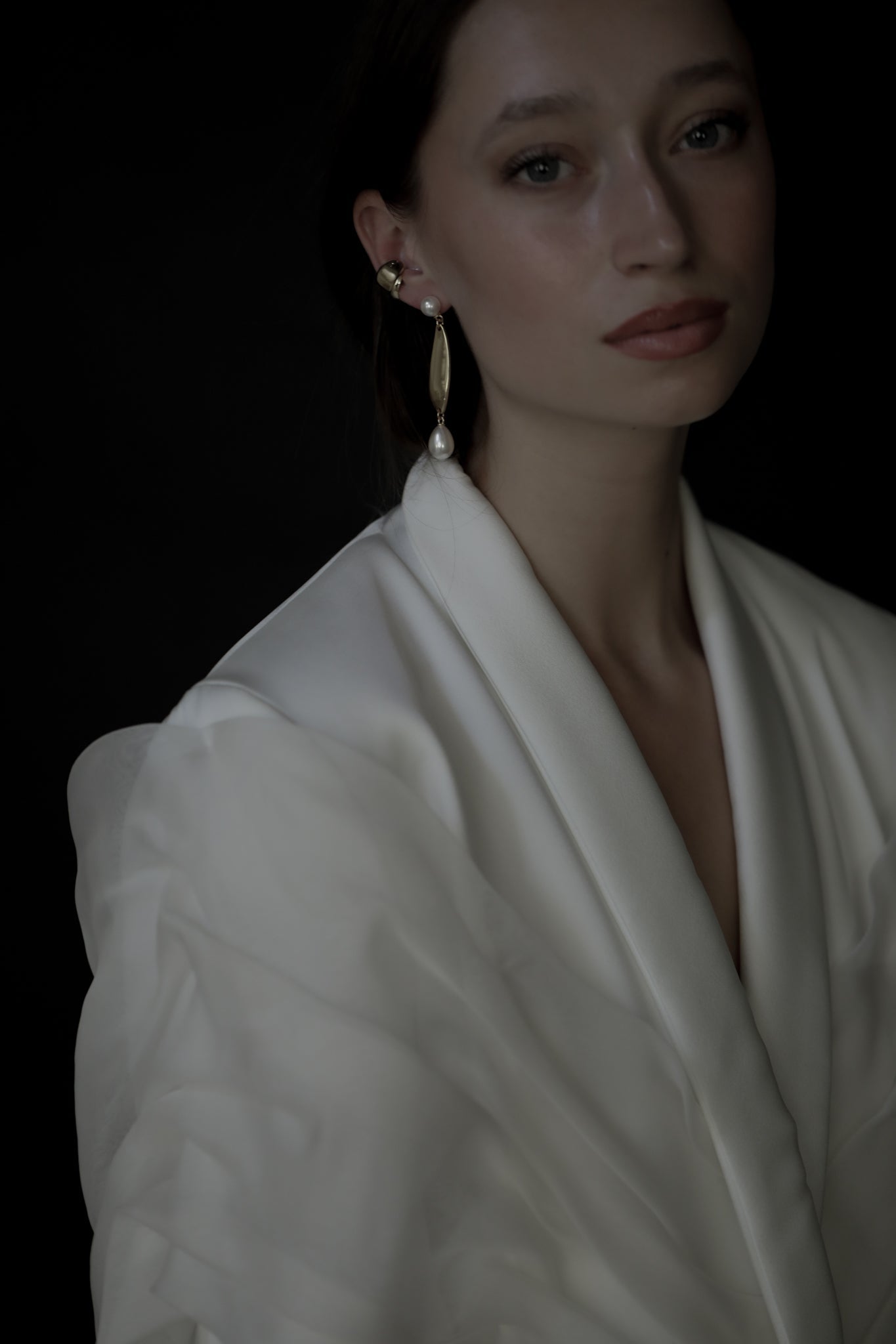 Sculptural Pearl Statement Earrings - Sale