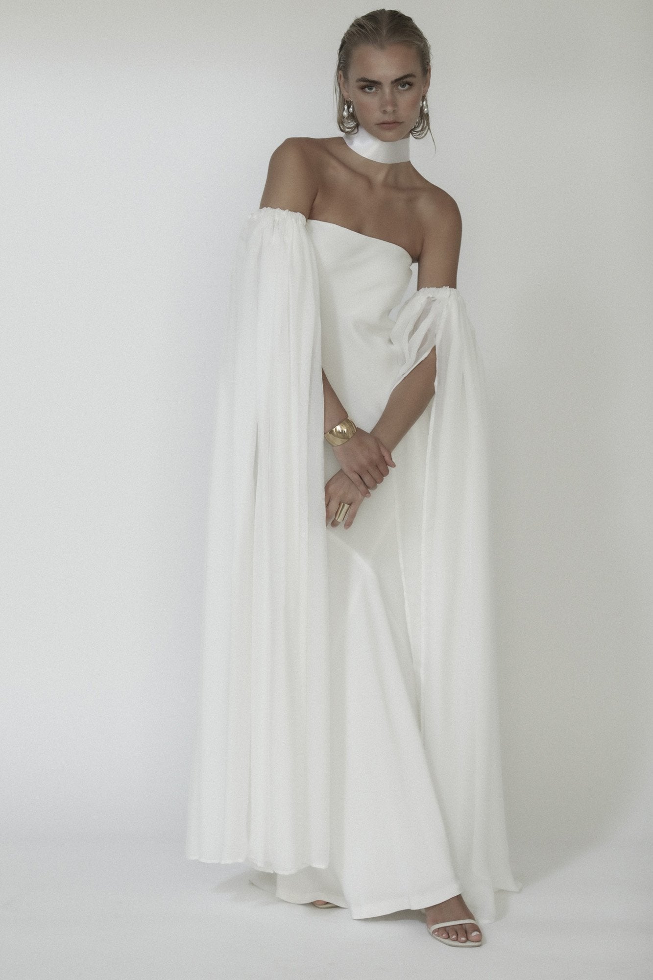 Chiffon Column Sleeves Chiffon Column Sleeves