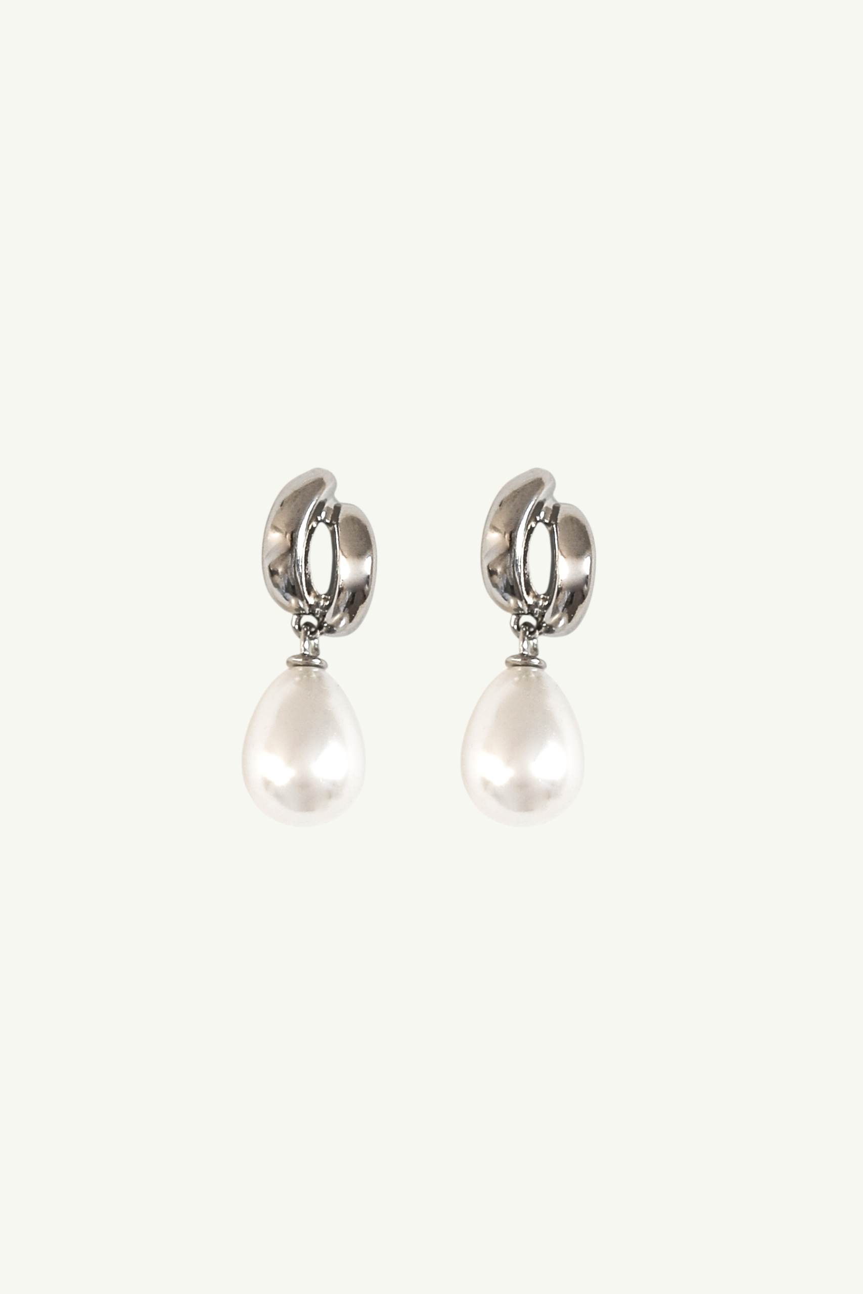 Double Orb Pearl Drop Earrings - Sale