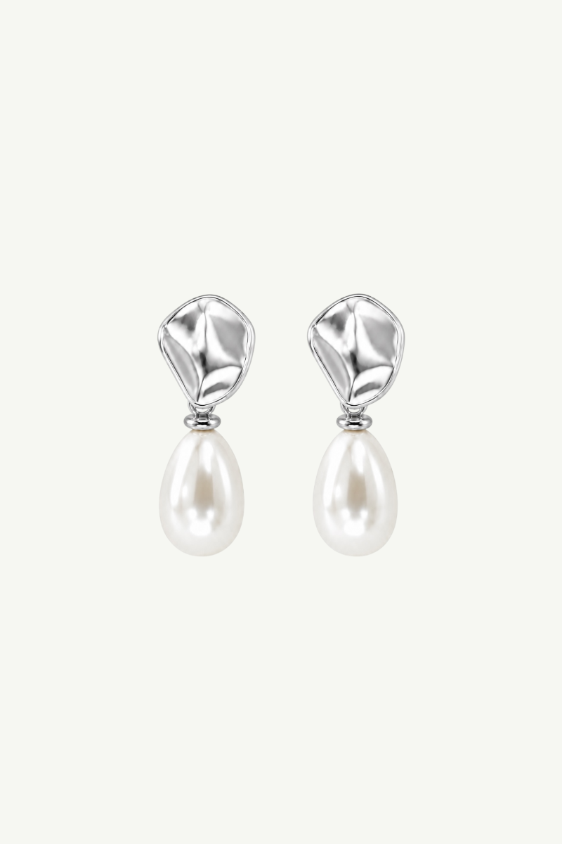 Sculptural Mini Pearl Drop Earrings - Sale