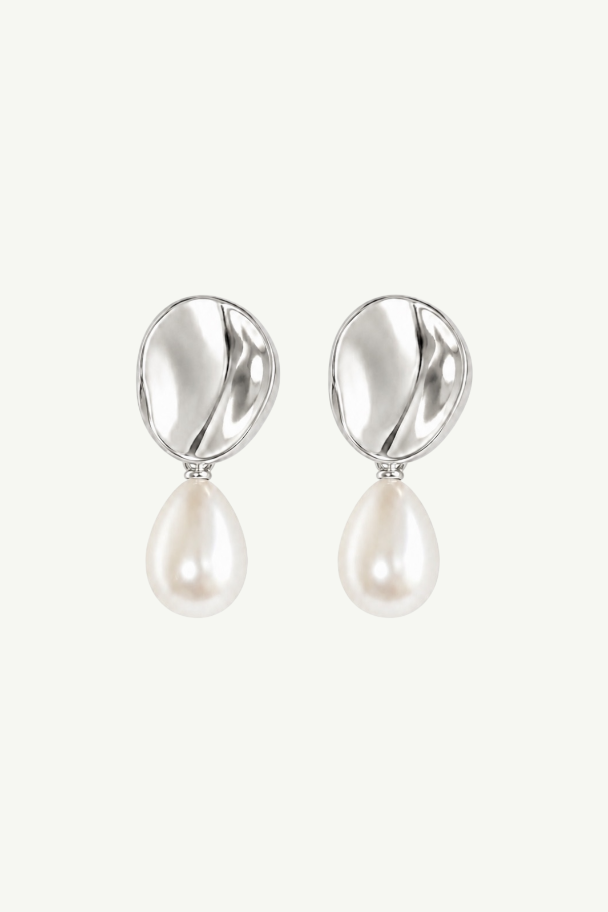 Sculptural Pearl Drop Earrings - Sale