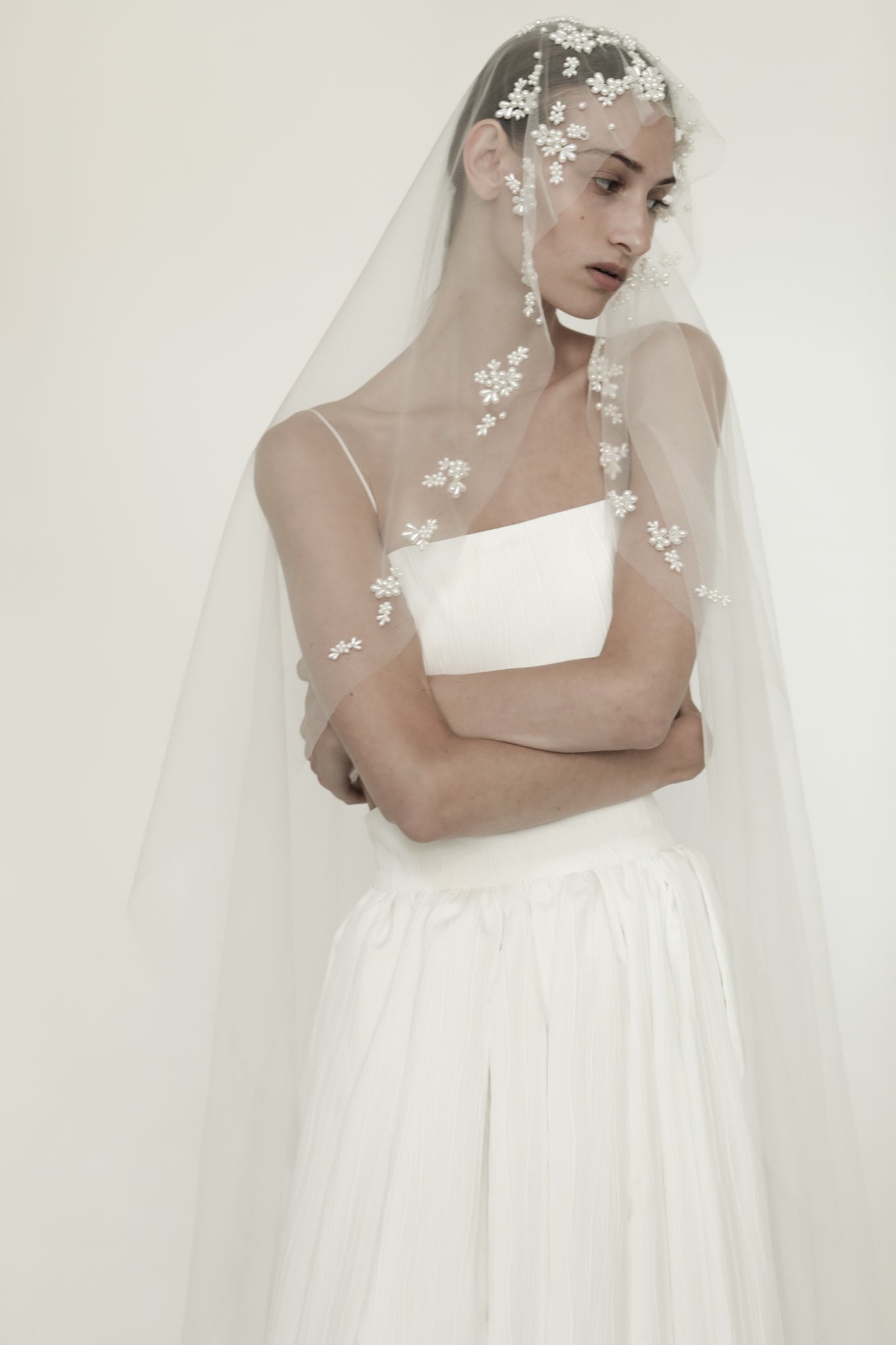 Sonia Pearl Mantilla Veil - Sale