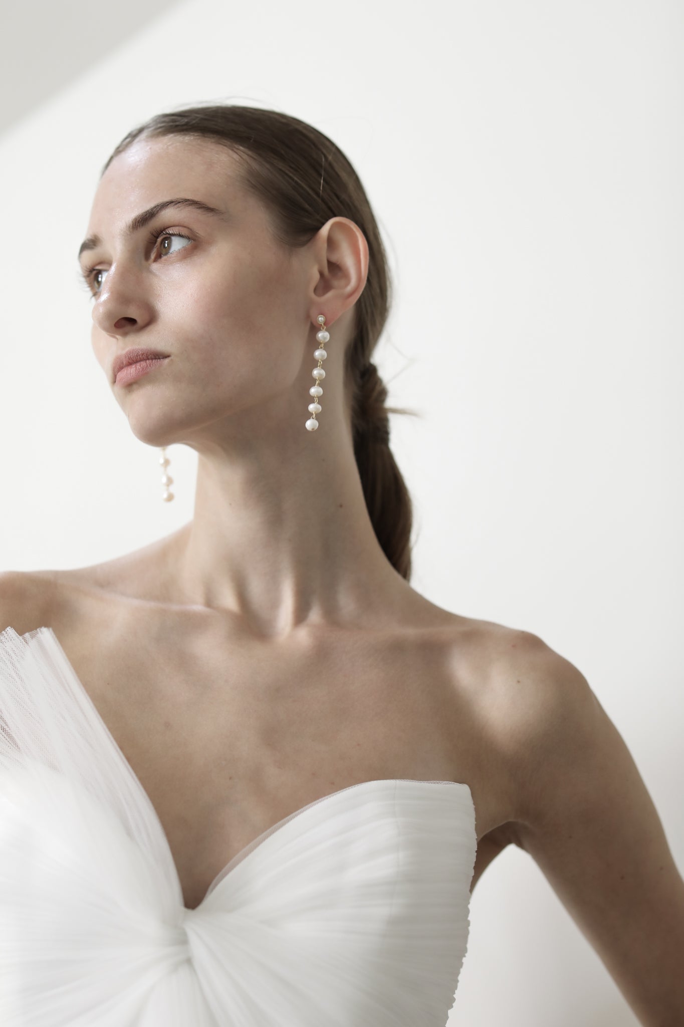 Baroque Chain Stacked Strand Earrings - Sale