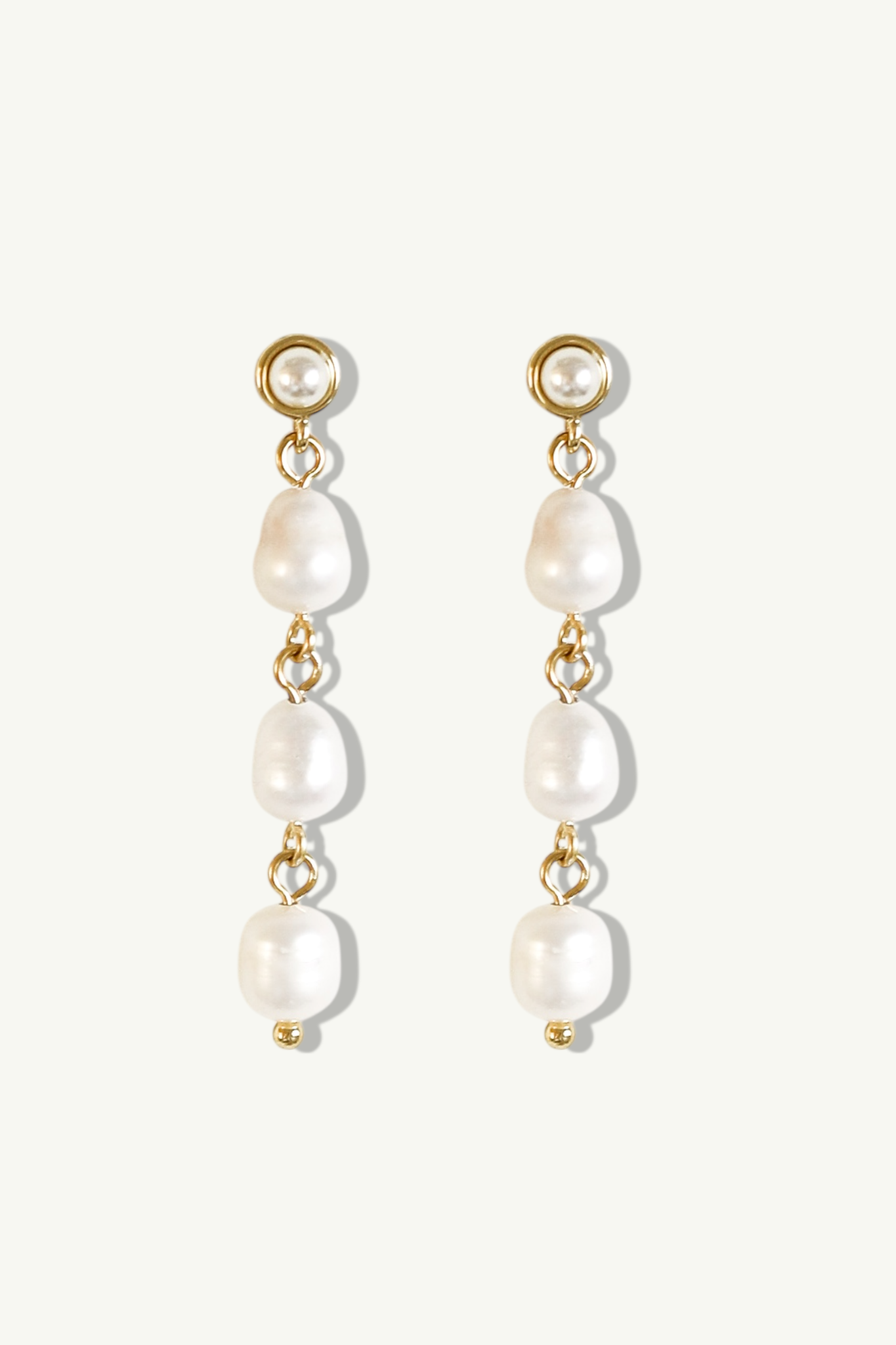 Stacked Pearl Tier Drop Earrings - Sale