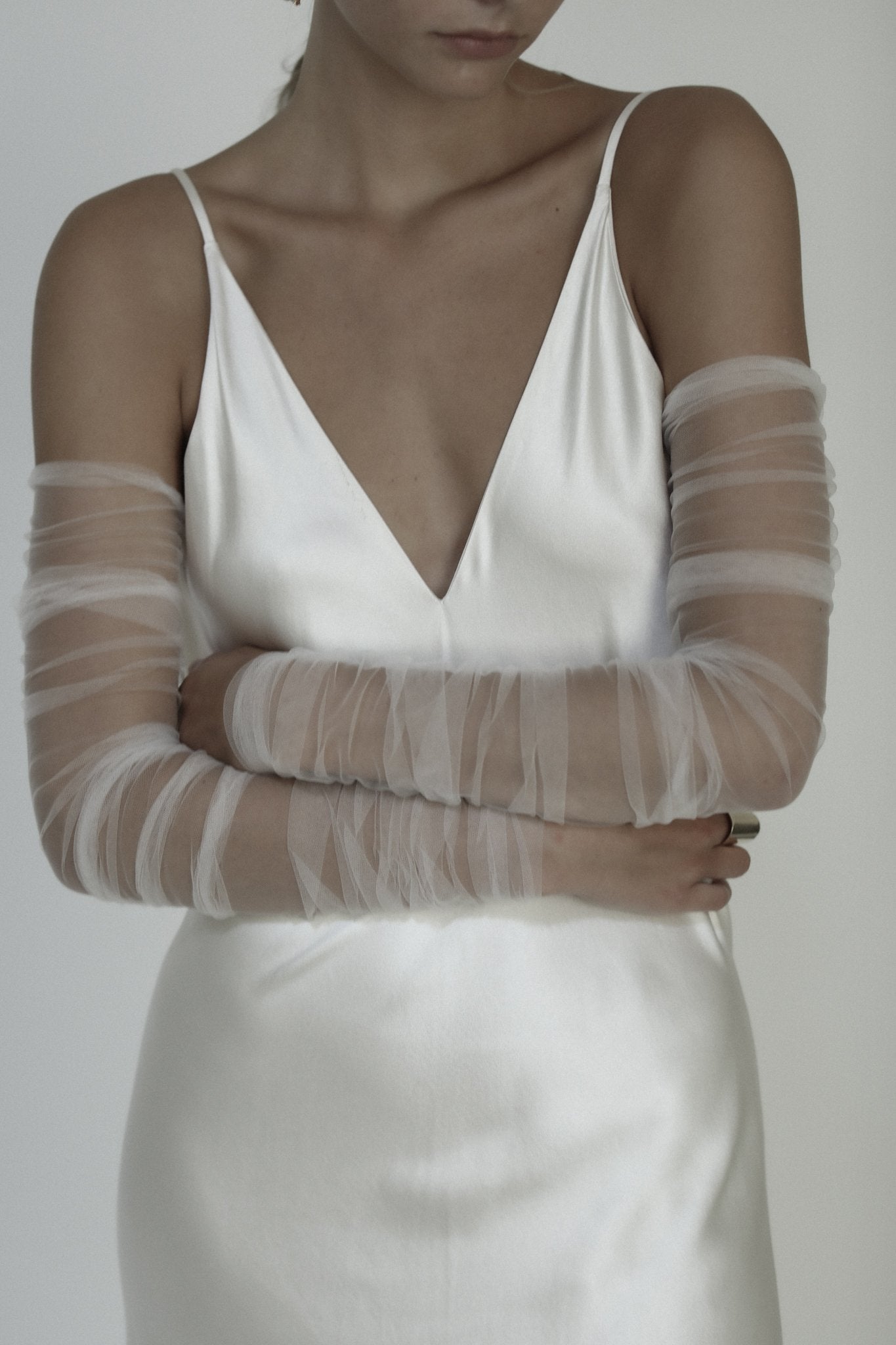 Tulle Bridal Sleeves | Detachable Tulle Wedding Sleeves | A.B. ELLIE Tulle Bridal Sleeves | Detachable Tulle Wedding Sleeves | A.B. ELLIE