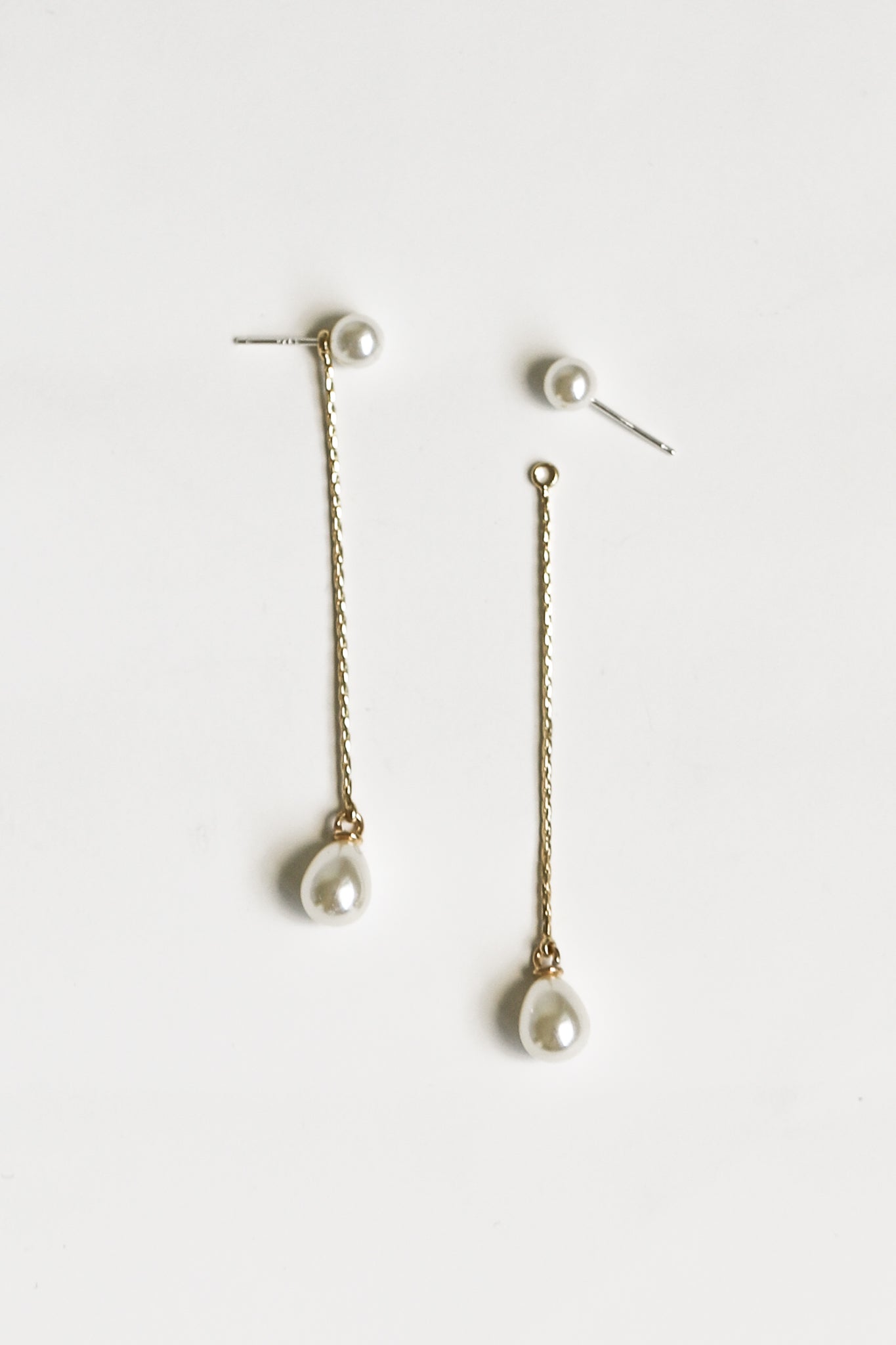 2 in 1 Pearl Strand Earrings - Sale